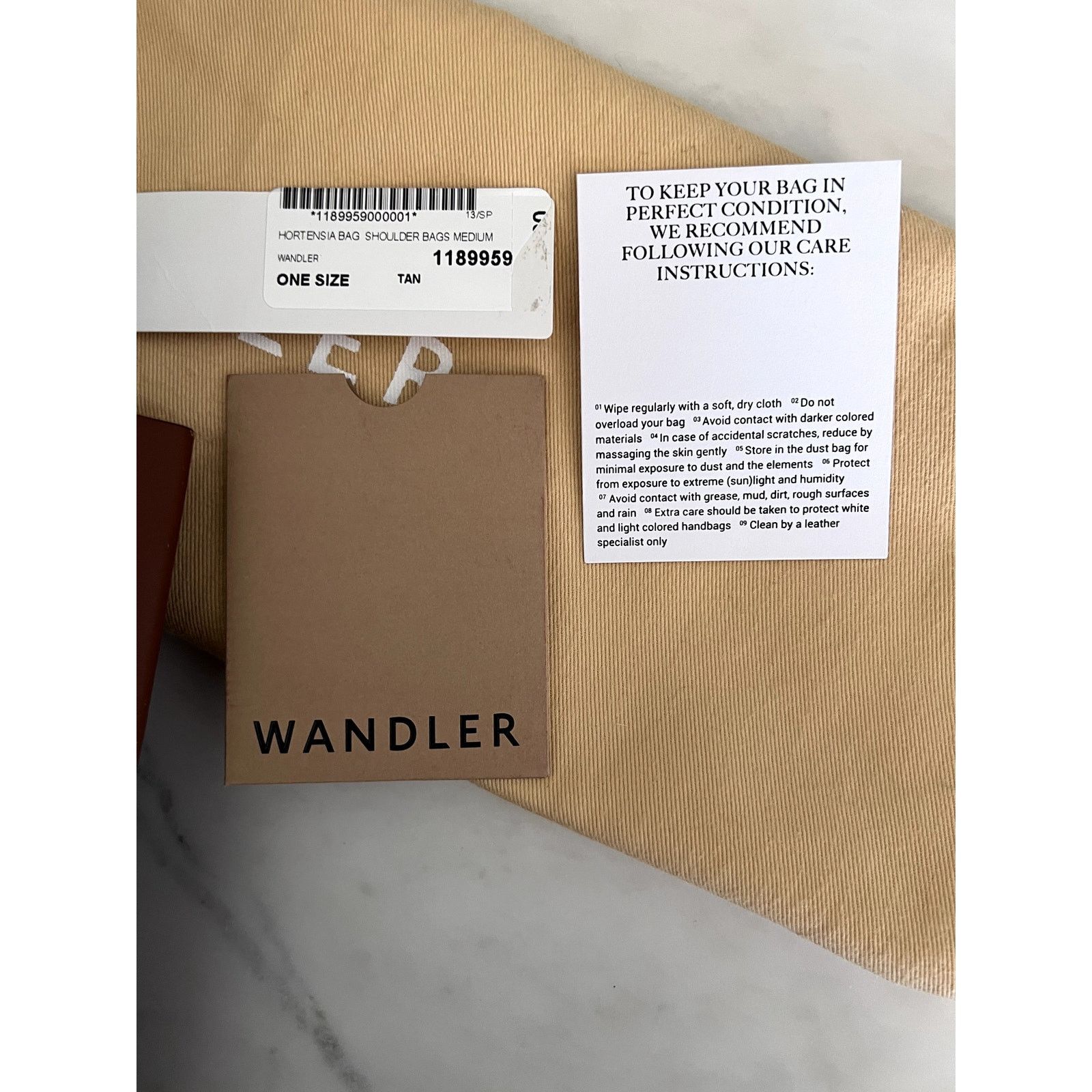 Wandler Wandler Hortensia Medium Shoulder Bag Tan LEATHER LINED Size ONE SIZE - 4 Thumbnail