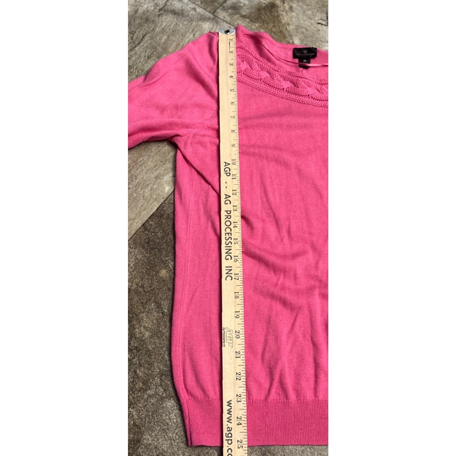 Worthington NWT Worthington Pink Blouse Top 3/4 Sleeve XL Pullover Knit Cotton Ladies Shirt Size XL / US 12-14 / IT 48-50 - 7 Thumbnail