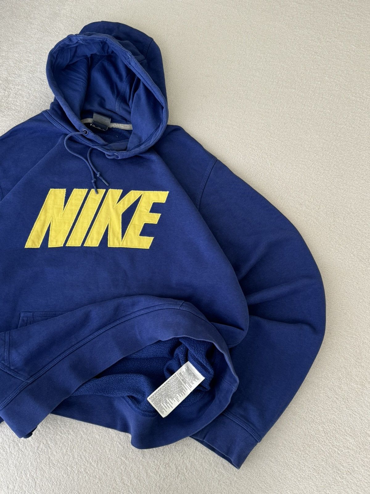 Nike × Vintage Vintage Nike Y2K swoosh oversized grey zip hoodie Size US XXL / EU 58 / 5 - 9 Thumbnail