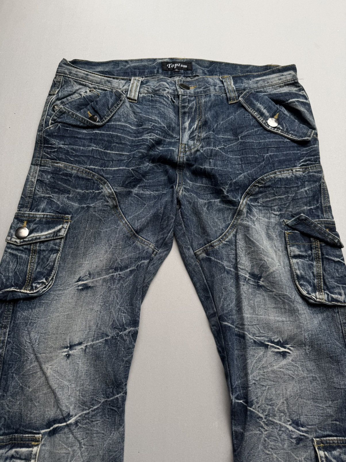 Japanese Brand Topism lace-up flare jeans Size US 32 / EU 48 - 2 Thumbnail