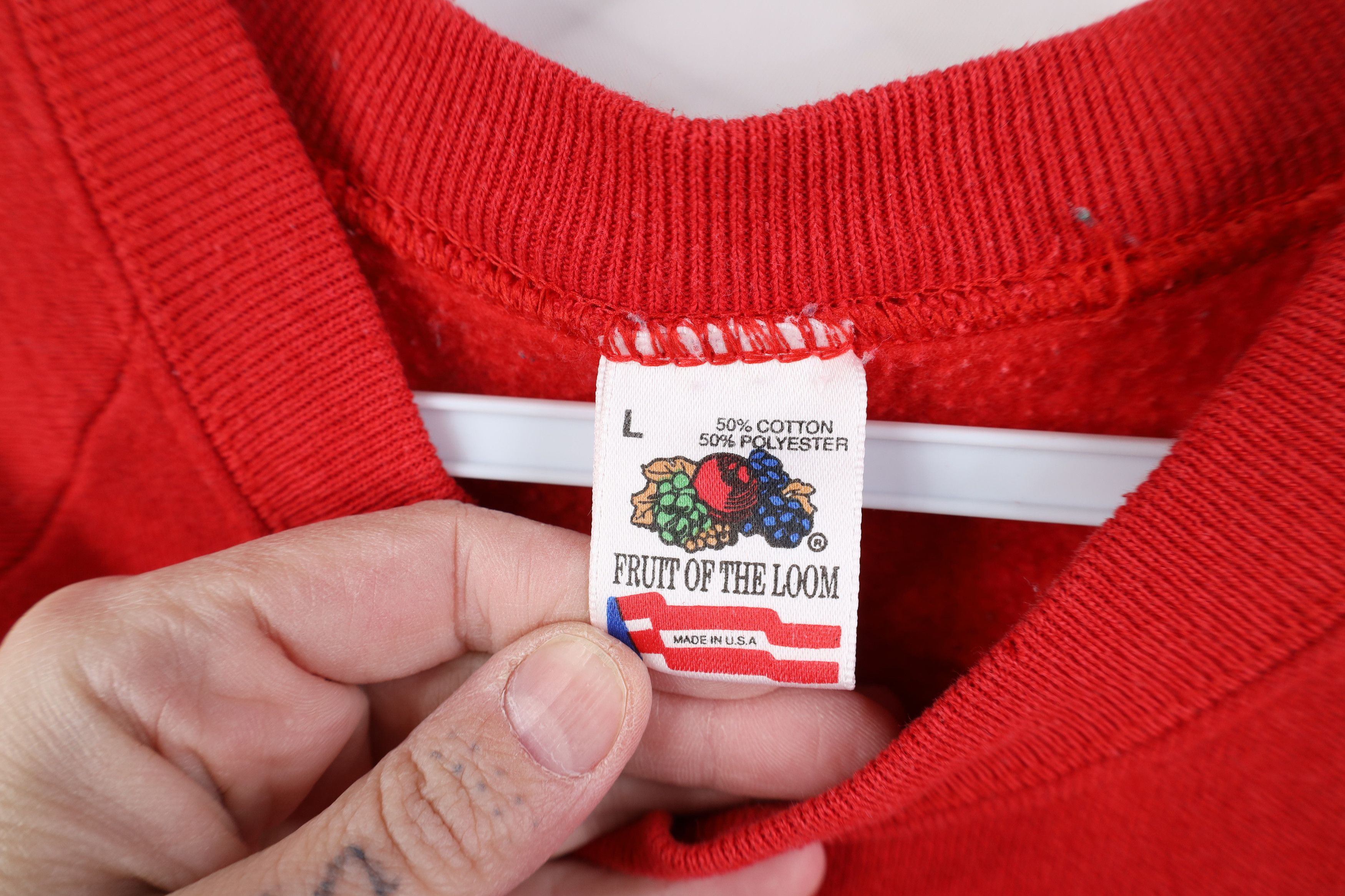 Vintage Vintage 90s Doves Birds Wreath Christmas Sweatshirt USA Size L / US 10 / IT 46 - 9 Thumbnail