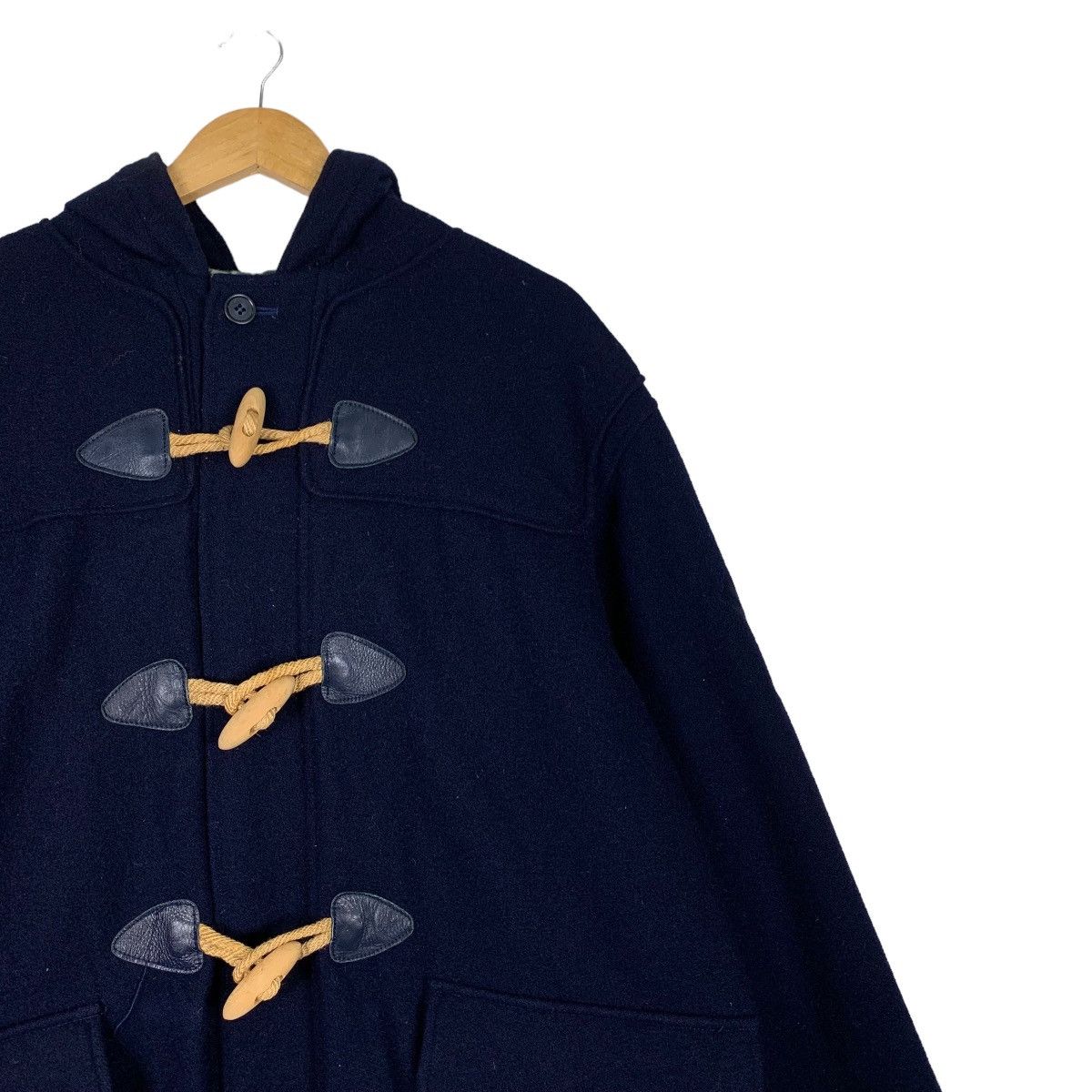 Japanese Brand POSH BOY Checked Lined Wool Hooded Duffle Coat #1123-C51 Size US L / EU 52-54 / 3 - 5 Thumbnail