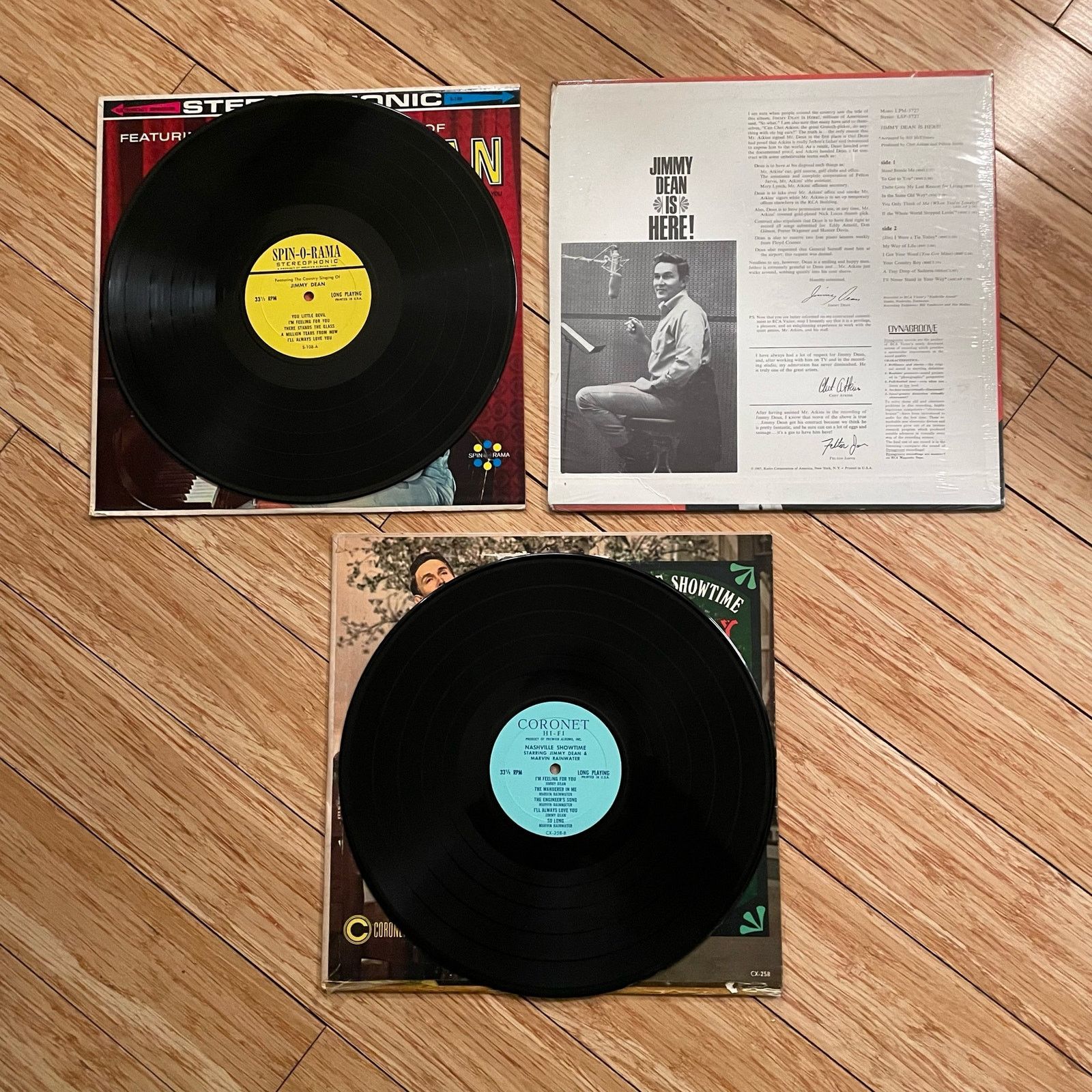 Other Lot of 3 Jimmy Dean LPs Vintage Vinyl Records Country Albums Size ONE SIZE - 3 Thumbnail