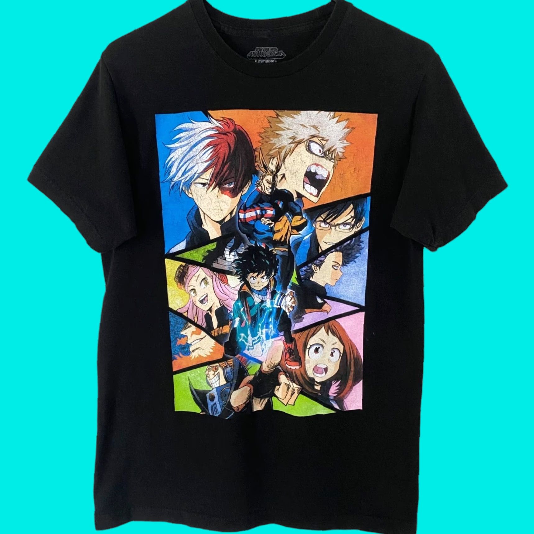 Vintage My Hero Academia Anime T-Shirt Black Men's Medium Izuku Midoriya Bakugo Katsuki Size US M / EU 48-50 / 2 - 1 Thumbnail
