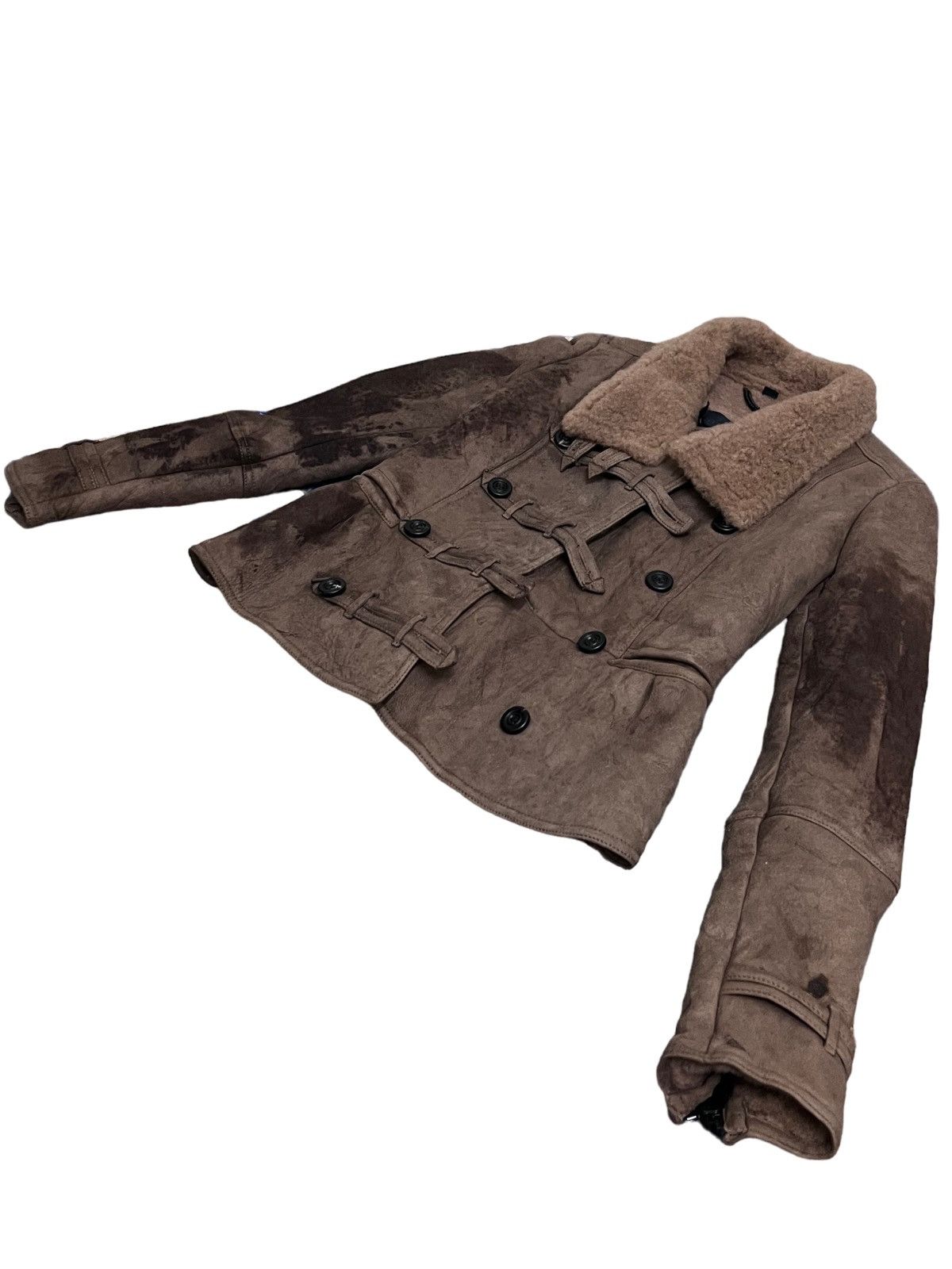 Burberry Vintage Burberry Prorsum Velvet Taupe Shearling Jacket Size S / US 4 / IT 40 - 5 Thumbnail