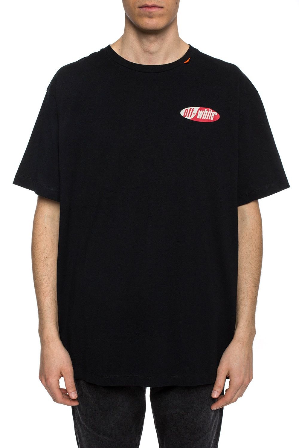 Off-White Black and Red Split Arrows Oversized T-Shirt Size US M / EU 48-50 / 2 - 4 Thumbnail