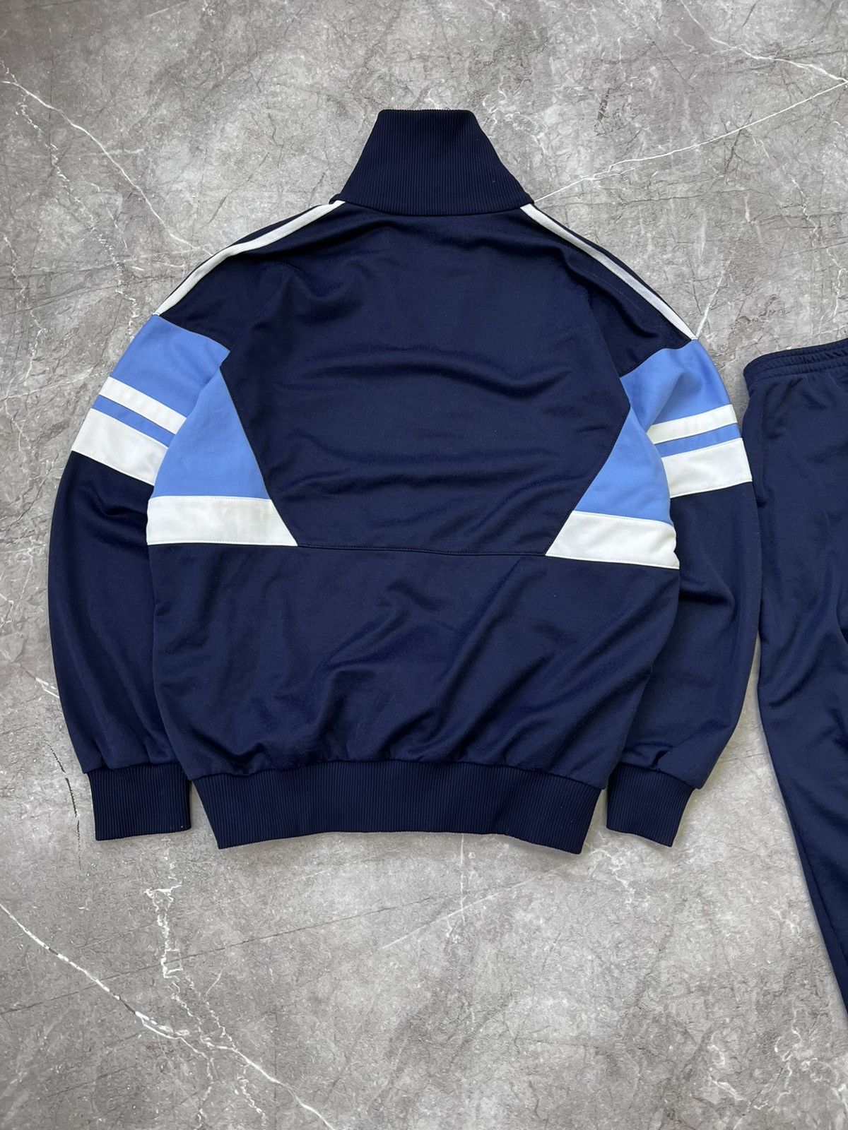 Designer × Vintage VINTAGE RETRO WEST GERMANY ADIDAS BLUE SUIT JACKET+pants Size US M / EU 48-50 / 2 - 9 Thumbnail