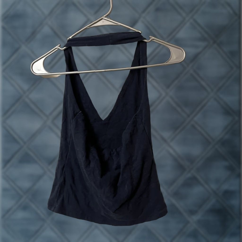 Abercrombie & Fitch Abercrombie & Fitch Halter Top Navy Blue Size Medium Size M / US 6-8 / IT 42-44 - 1 Thumbnail
