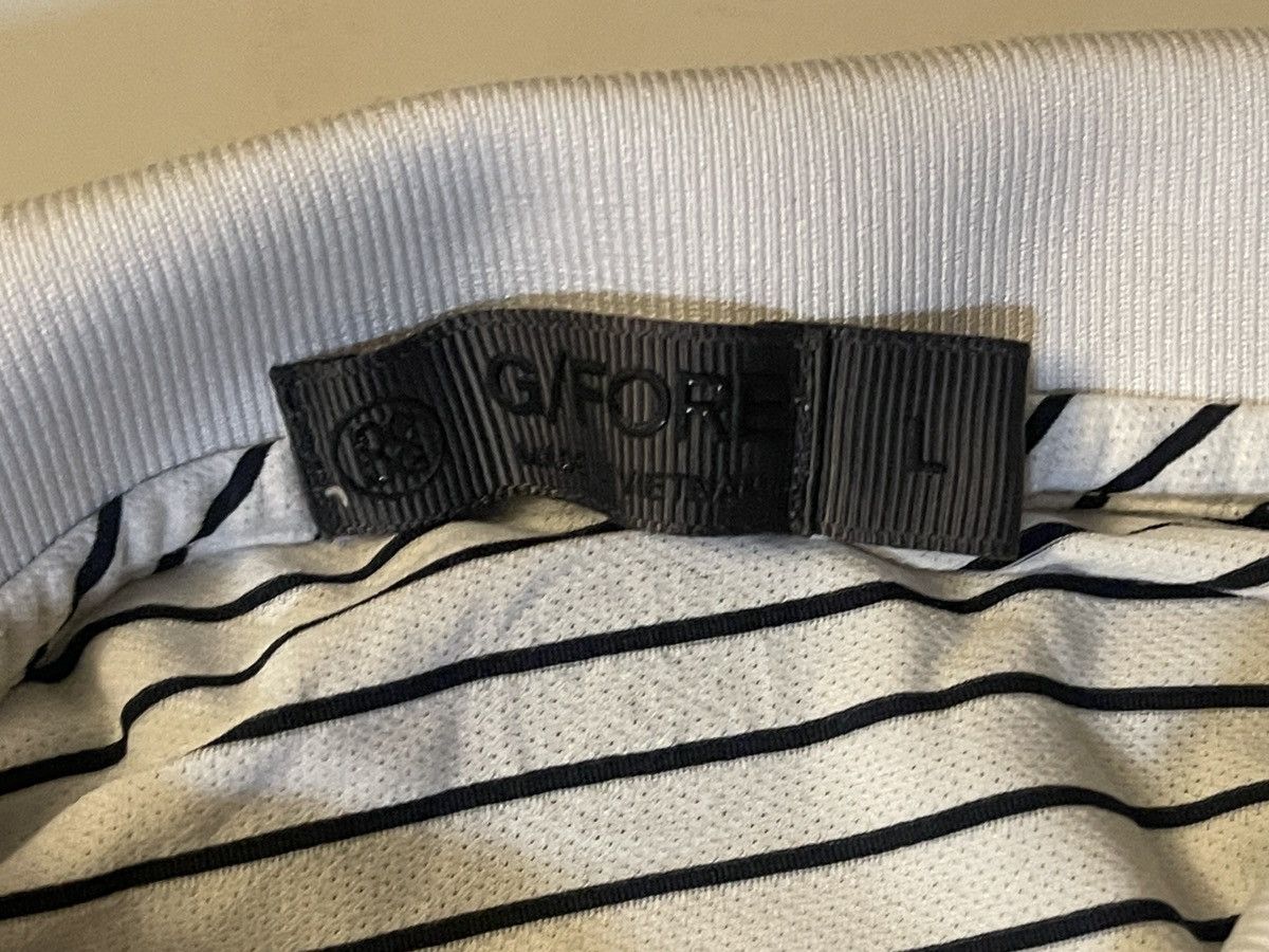 G/FORE G/FORE Polo Shirt Mens Large White Blue Golf Collar Stripe Size US L / EU 52-54 / 3 - 3 Thumbnail