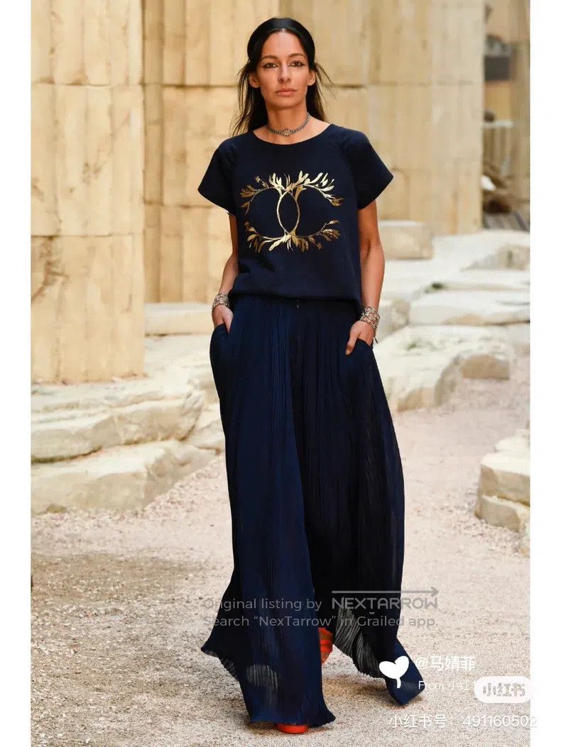 Chanel Chanel Greek series black gold-plated logo double CT shirt Size L / US 10 / IT 46 - 8 Thumbnail