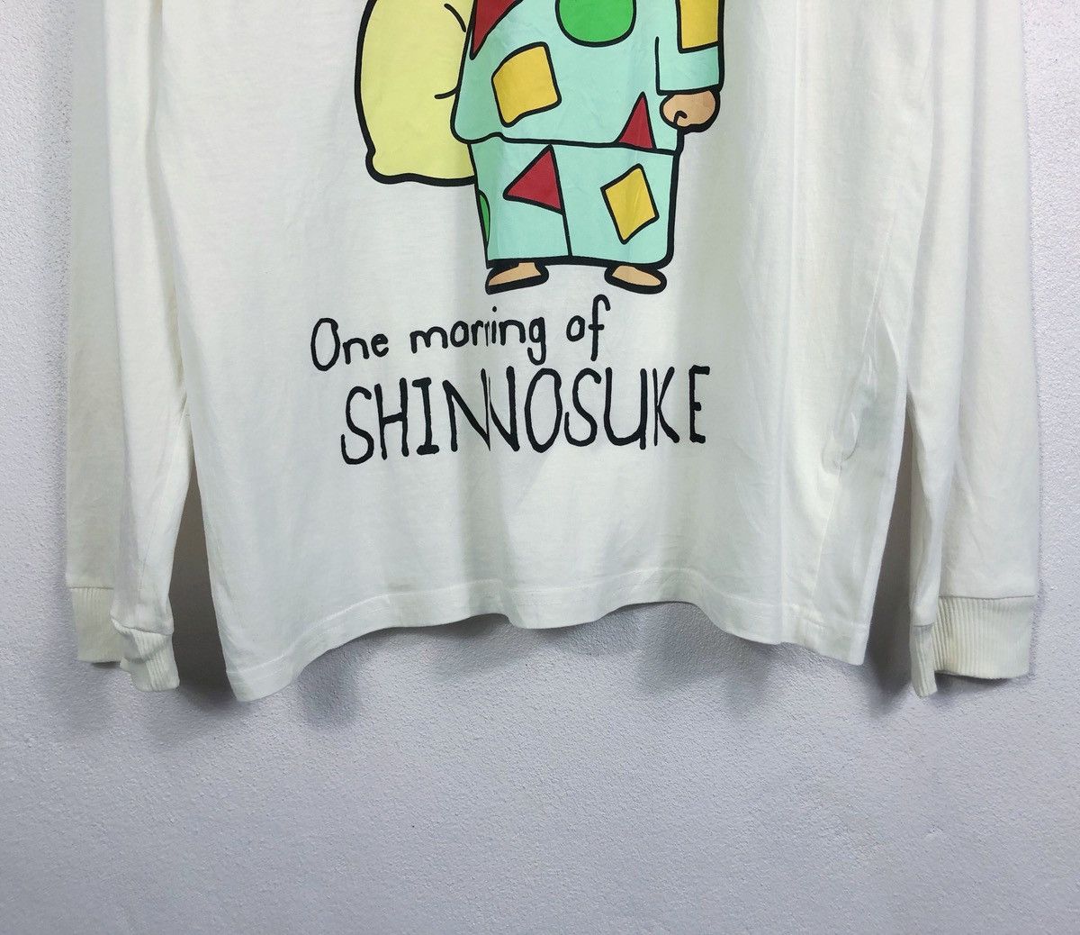 Anime Rare Vintage Crayon Shinchan Japan LS Tee Size US M / EU 48-50 / 2 - 4 Thumbnail