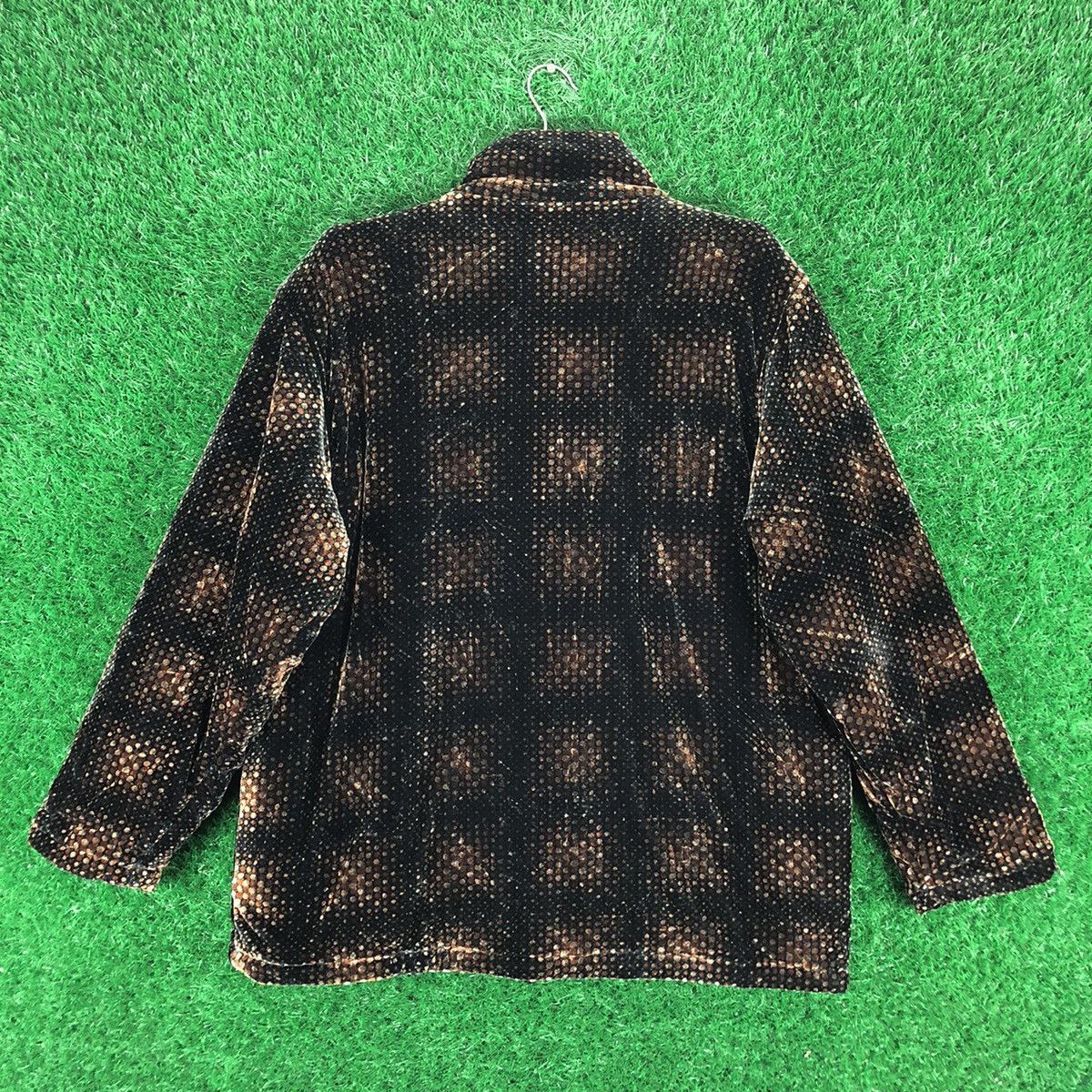 Japanese Brand Vintage 90's Velvet Polka-Dot Jacket by Accellando Size US M / EU 48-50 / 2 - 4 Thumbnail