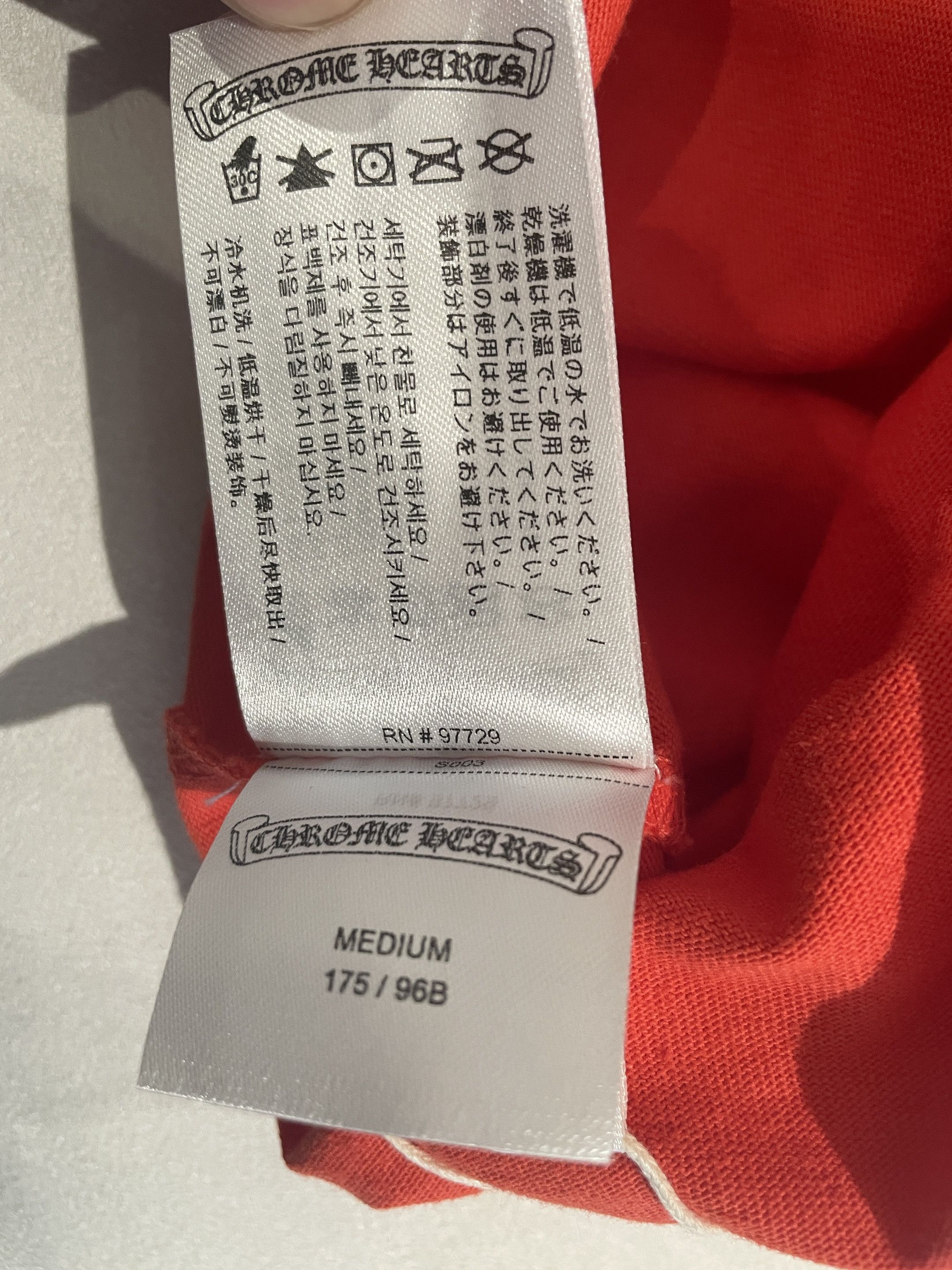 Chrome Hearts Chrome Hearts Matty Boy Red Flame Hearts Short Sleeve Tee Size US M / EU 48-50 / 2 - 12 Thumbnail