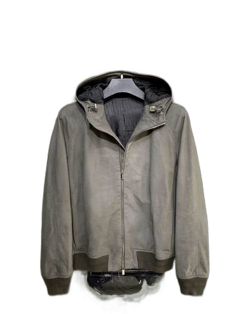 Dior Dior gray leather jacket-2507 Size US L / EU 52-54 / 3 - 1 Thumbnail