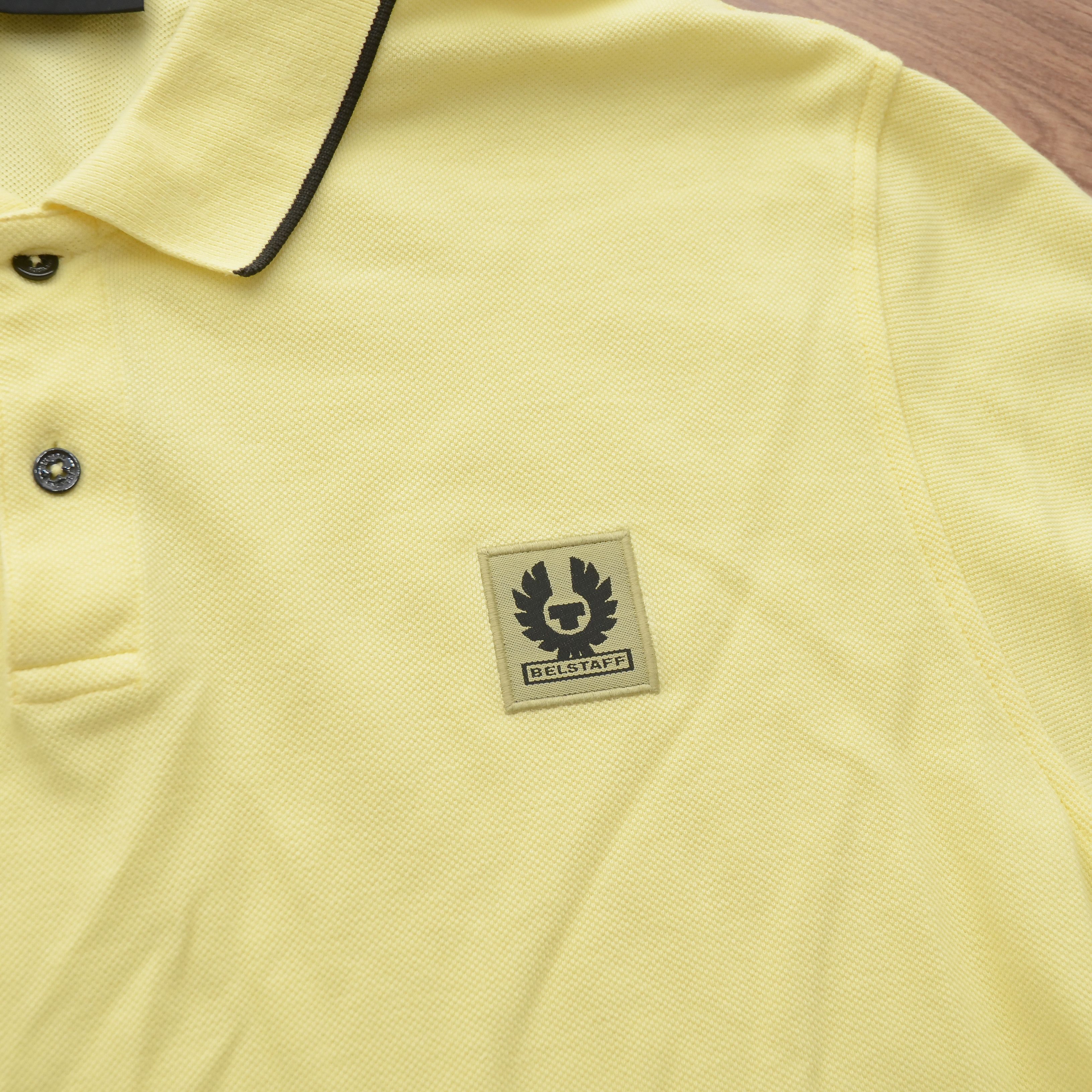 Belstaff Belstaff Tipped Polo Shirt XXL Lemon Yellow Premium Tee Size US XXL / EU 58 / 5 - 7 Thumbnail