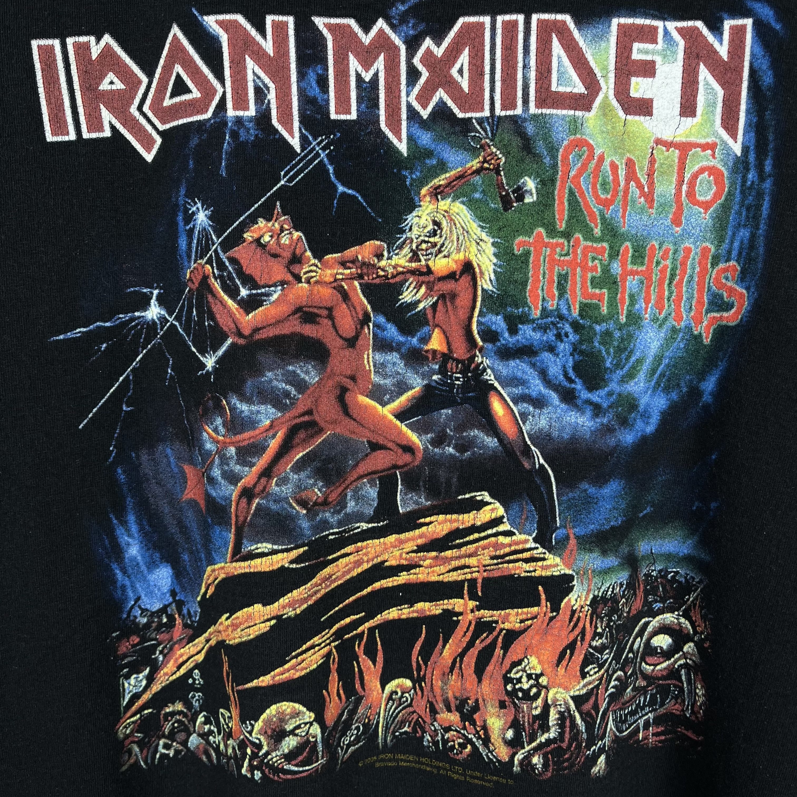 Band Tees Vintage Iron Maiden Run To The Hills Rock Band T Shirt 2005 Size US L / EU 52-54 / 3 - 7 Thumbnail