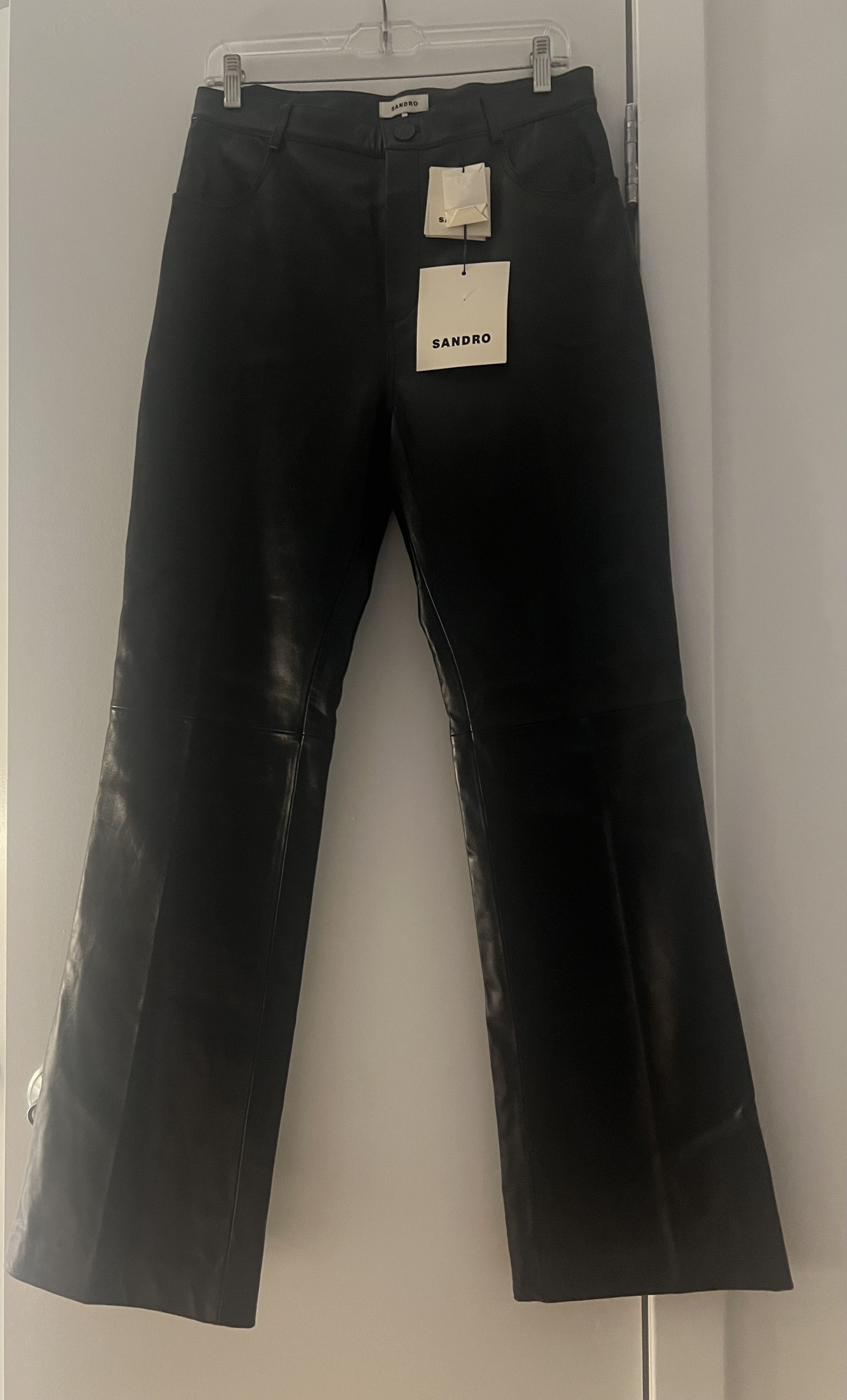 Sandro Sandro Leather Pants, New with Tags Size 30" / US 8 / IT 44 - 3 Thumbnail