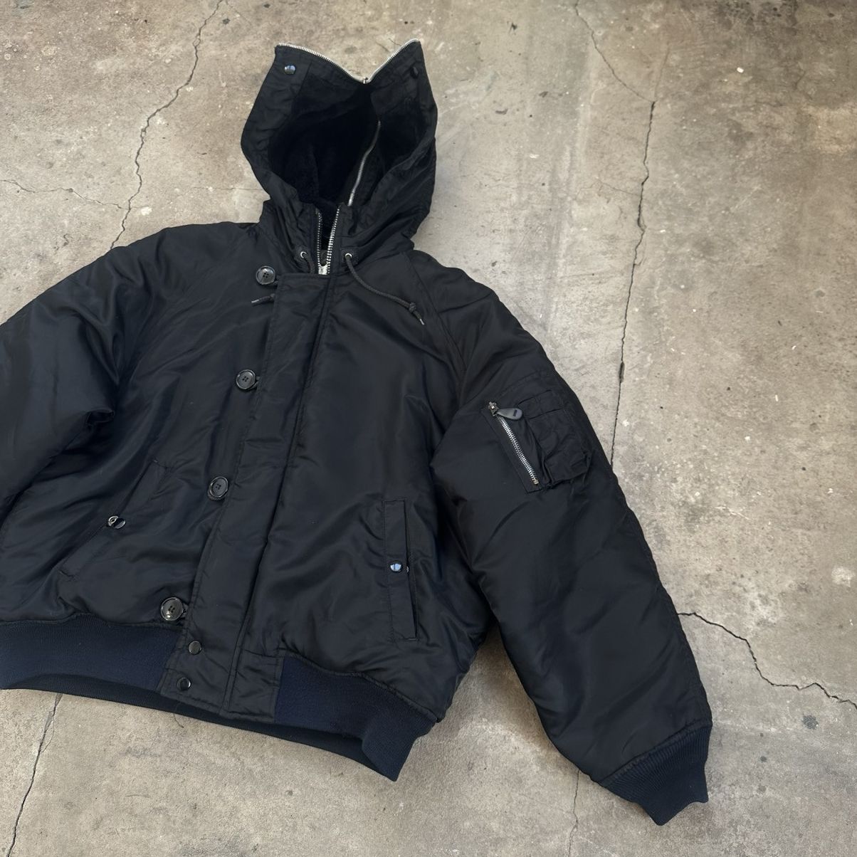 If Six Was Nine 2000s SEMS - Fur Hooded N3B Bomber Jacket Size US L / EU 52-54 / 3 - 4 Thumbnail