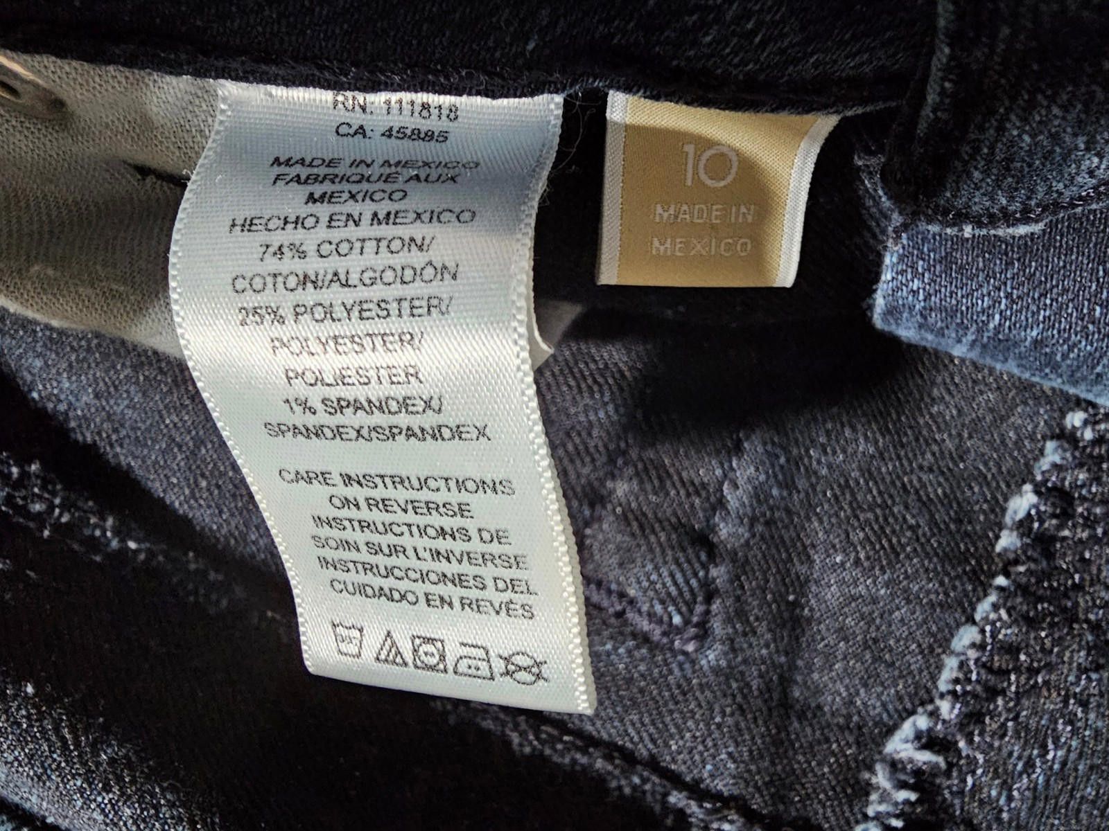 Michael Kors MK Michael Kors Womens sz 10 Tapered Mid Rise Stretch Jeans Size 32" / US 10 / IT 46 - 3 Thumbnail