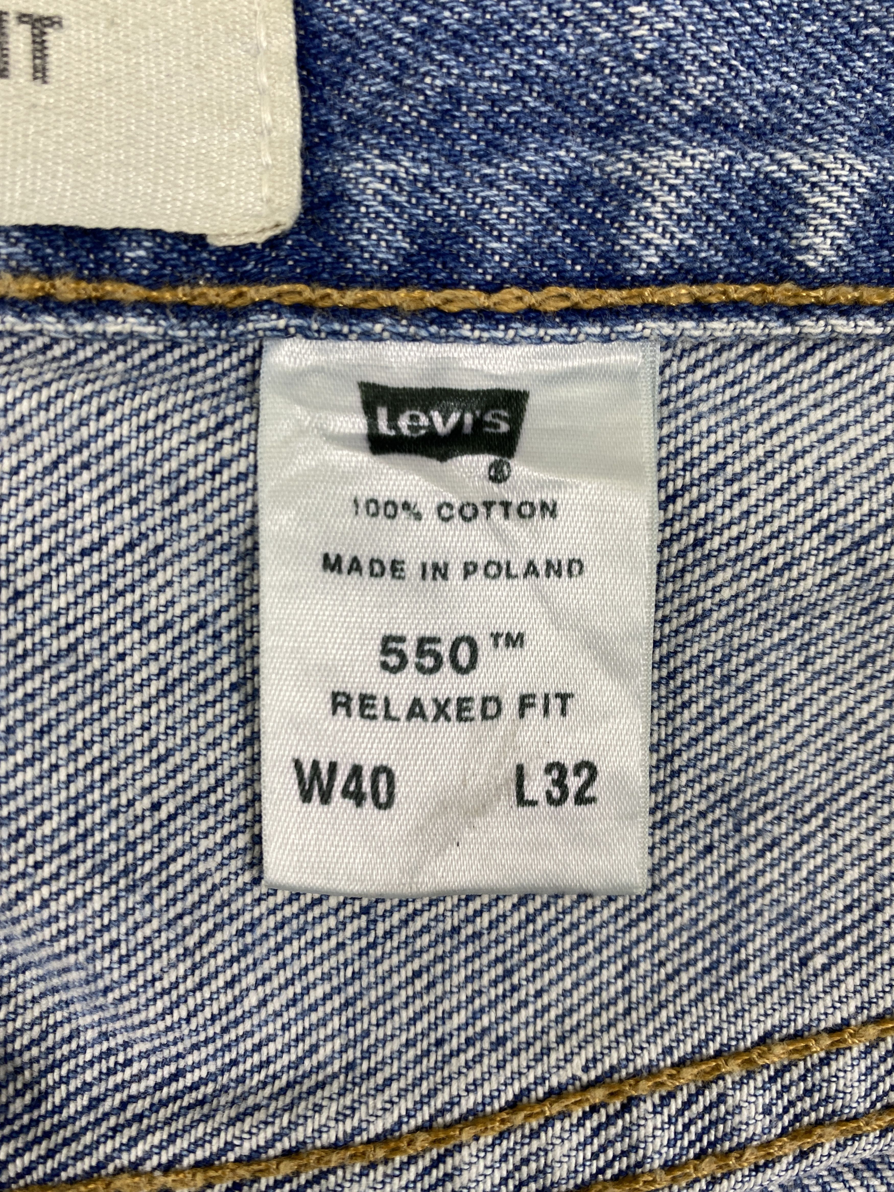 Japanese Brand Dirty Used Blue Vintage Levi's 550 41x31.5 Denim -JN1895 Size US 41 - 10 Thumbnail