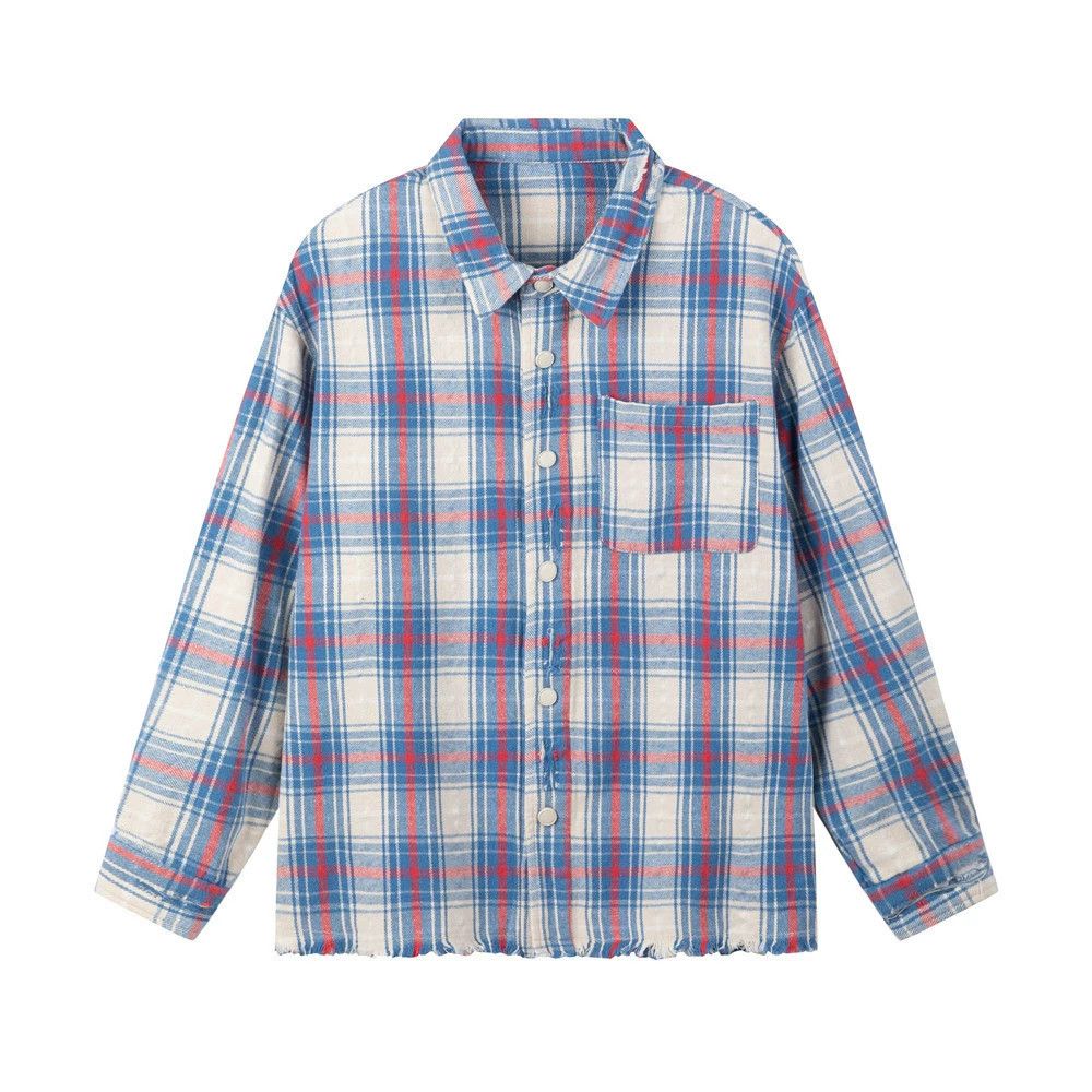 Vintage Men's loose casual distressed plaid long sleeve shirt Size US M / EU 48-50 / 2 - 1 Thumbnail