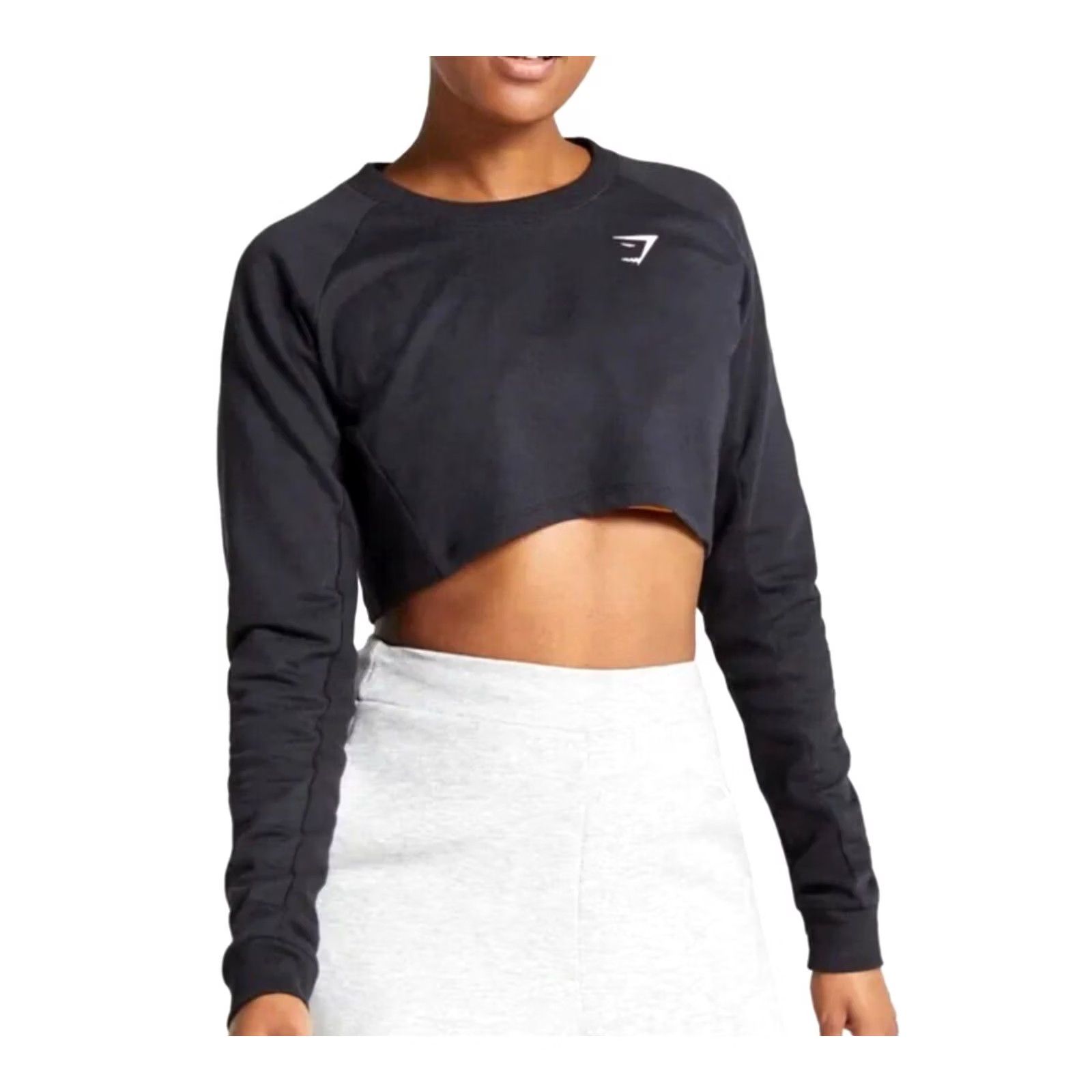 Gymshark Gymshark Adapt Seamless Cropped Top Womens Size S Charcoal Black Shirt Womens XS XS Size S / US 4 / IT 40 - 2 Thumbnail