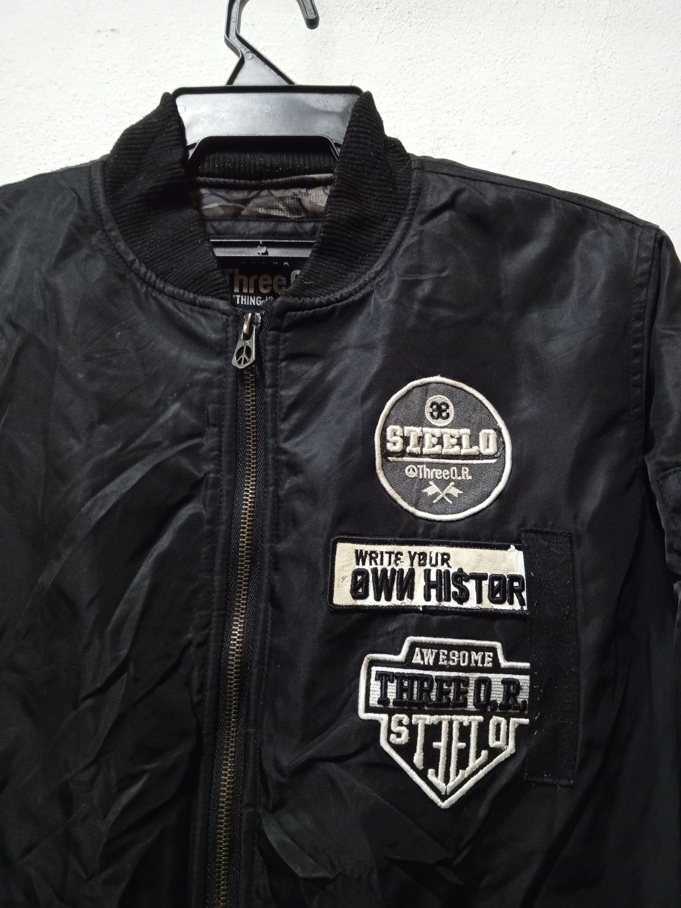 Japanese Brand × Vintage THREE Q.R BOMBER JACKET ZIPPER Size US L / EU 52-54 / 3 - 7 Thumbnail