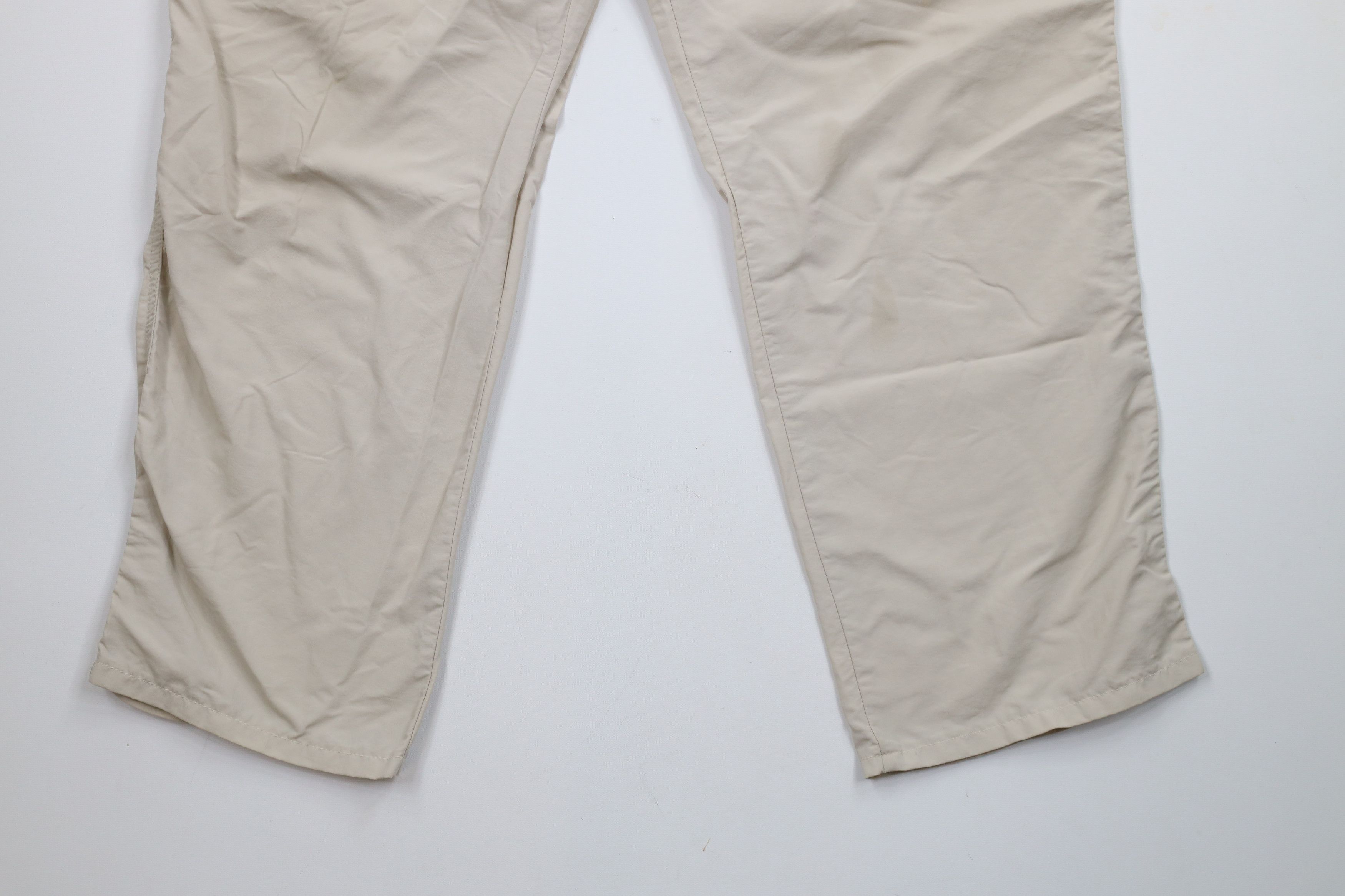 Lands' End × Vintage Vintage 90s Lands End Wide Leg Windbreaker Pants Beige USA Size 38" / US 16 / IT 52 - 4 Thumbnail