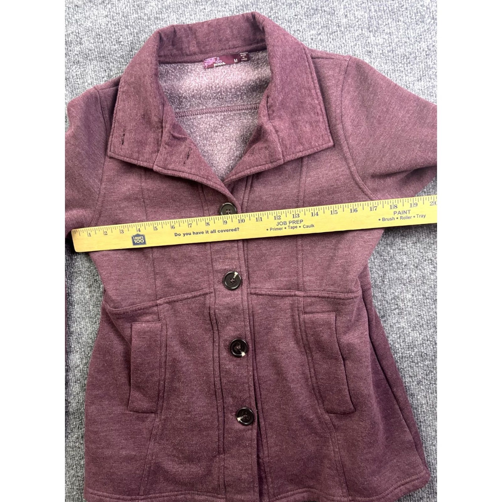 Prana prAna Jacket Womens M Purple Fleece Lined Button Front Pockets Collared Casual Outdoor Travel Size M / US 6-8 / IT 42-44 - 5 Thumbnail