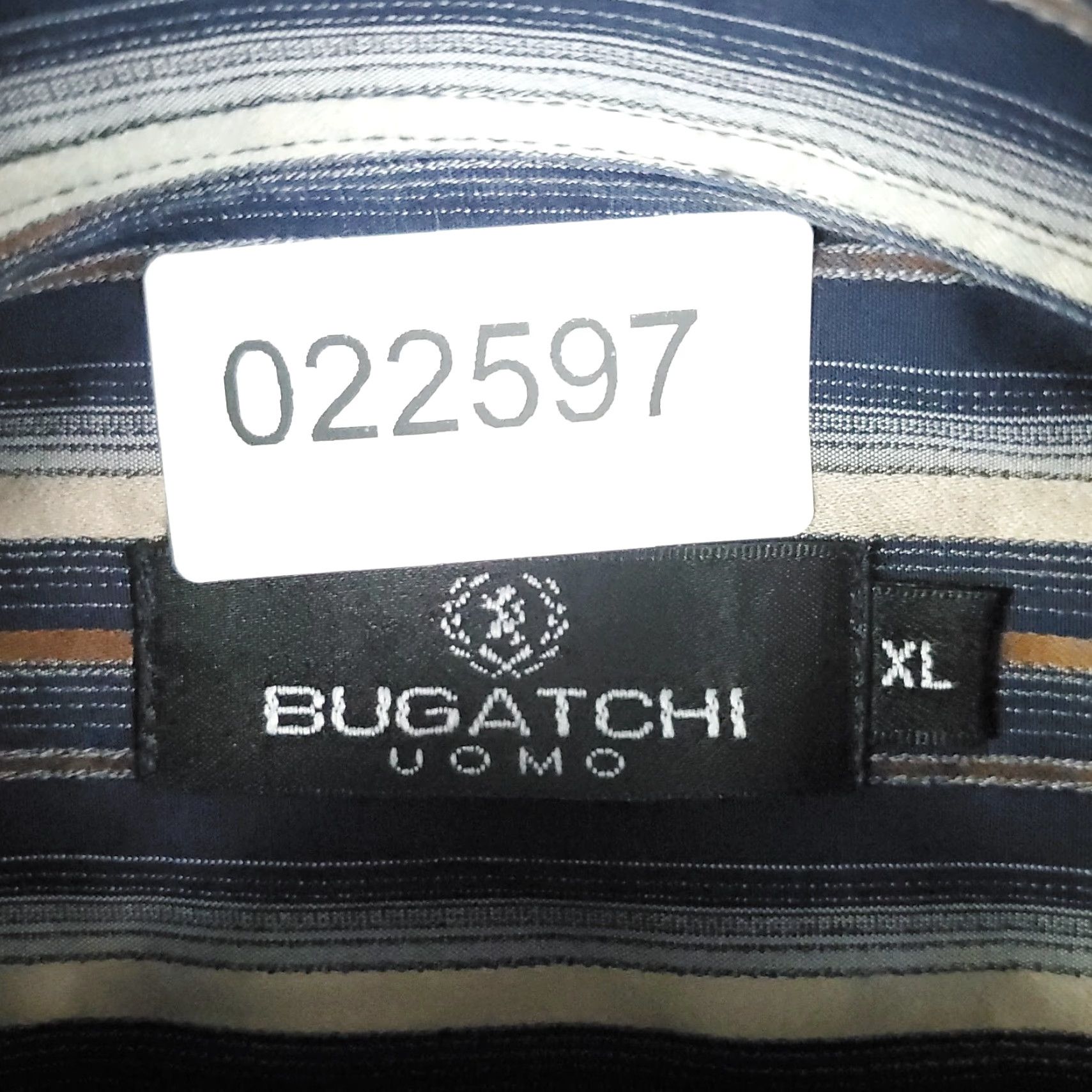 BUGATCHI Bugatchi Uomo Shirt Mens XL Blue Striped Button-Up Long Sleeve Casual Business Formal Party/Cocktail Travel Workwear Size US XL / EU 56 / 4 - 6 Thumbnail