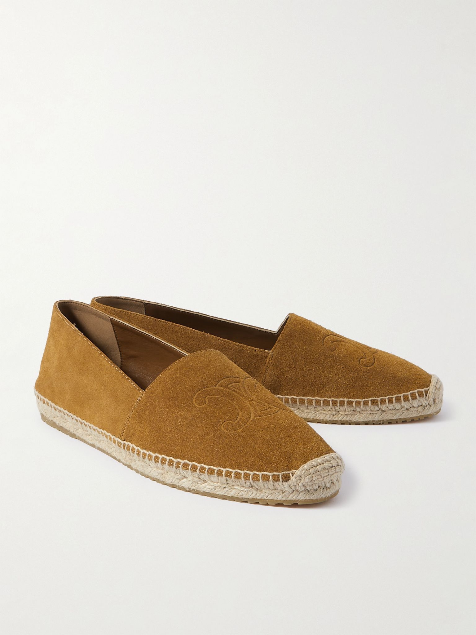 Celine o1bcso1str0925 359633003C Suede Espadrilles in Dark Havana Size US 11 / EU 44 - 4 Thumbnail