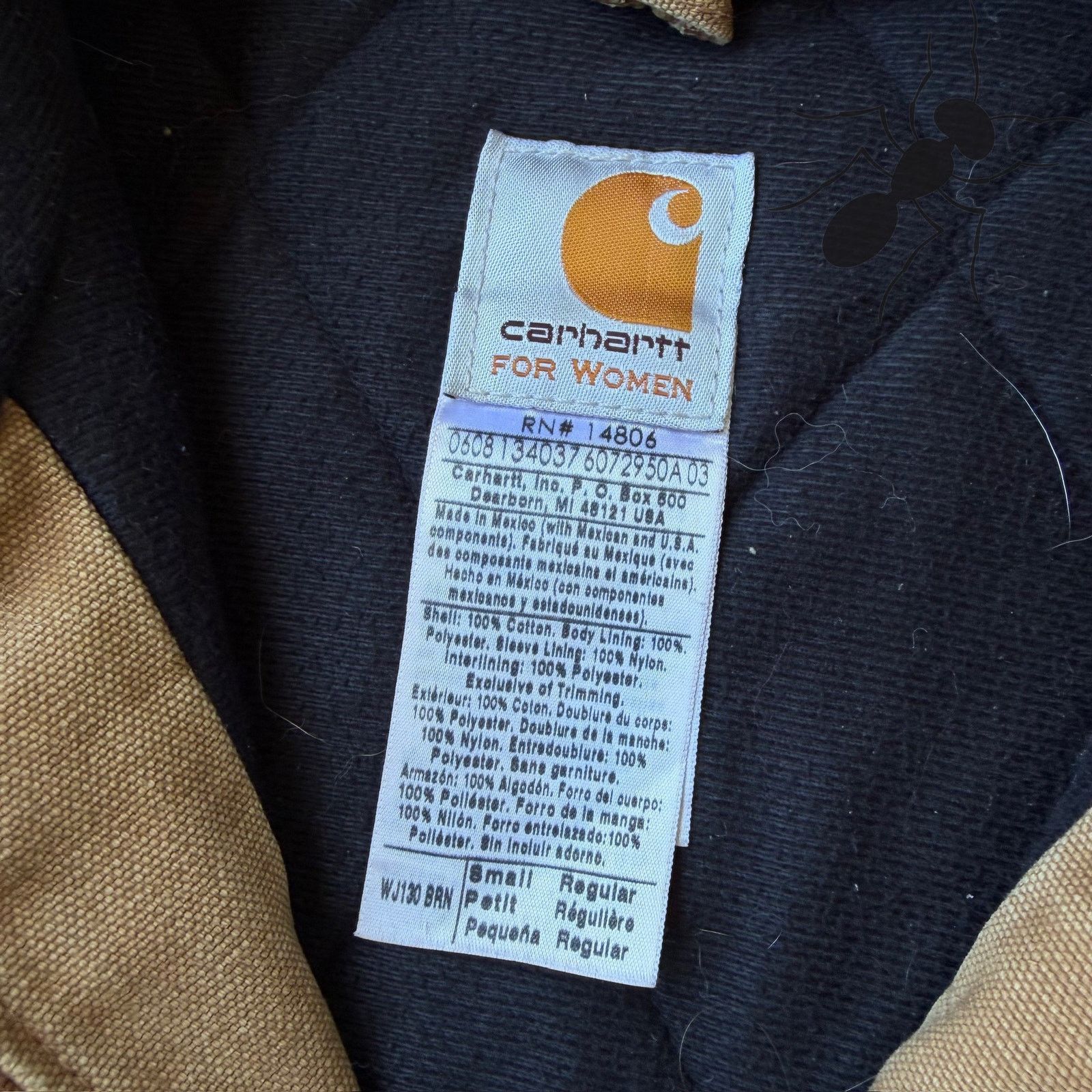 Carhartt × Vintage Carhartt WOMENS WJ130 BRN brown hooded work wear jacket Size US S / EU 44-46 / 1 - 5 Thumbnail