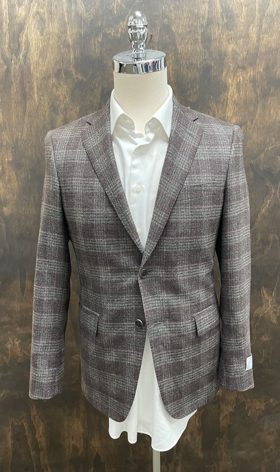 Samuelsohn Pure Wool Tweed Plaid BENNET Jacket Size 38R - 1 Thumbnail