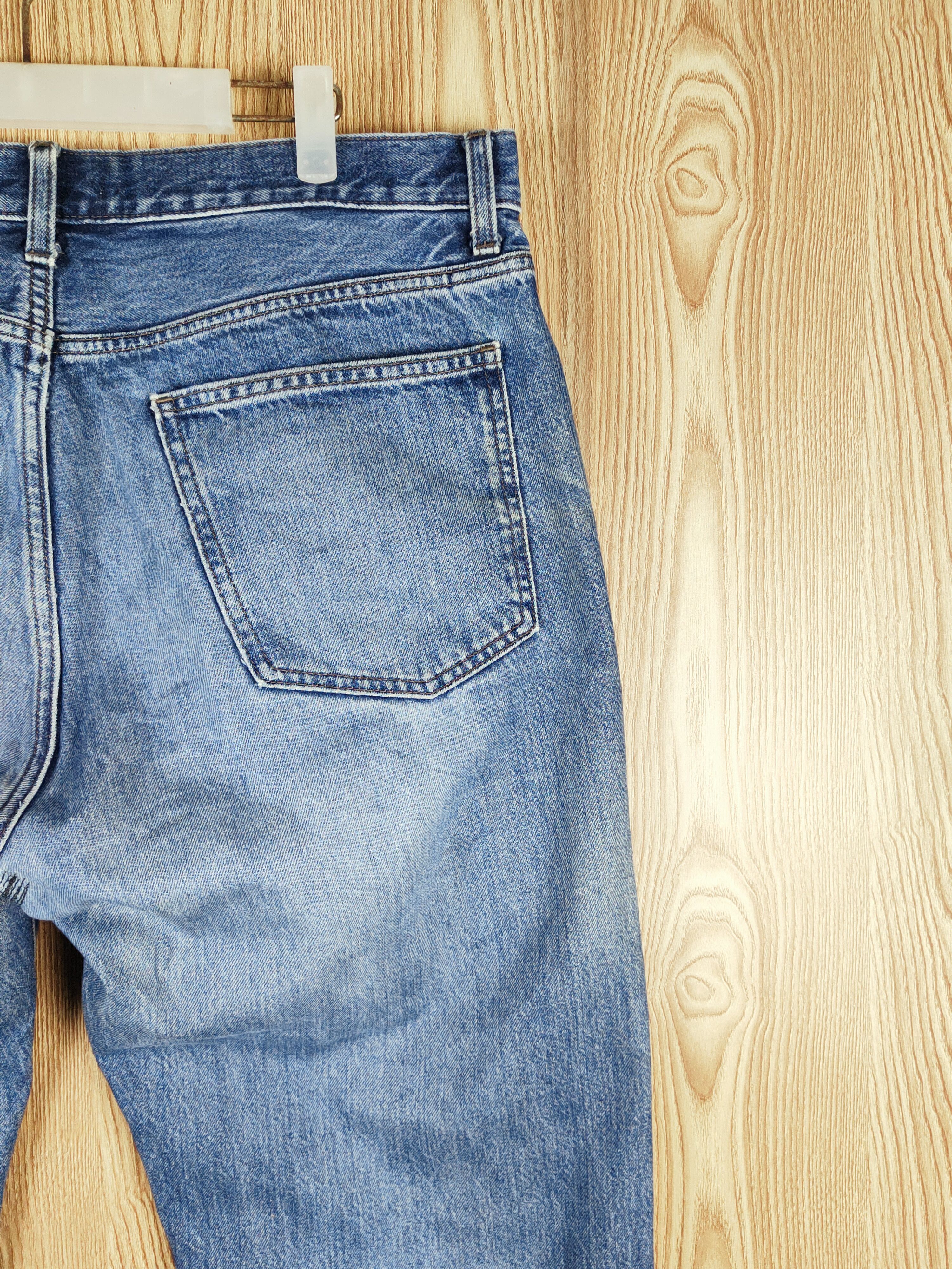 Japanese Brand Uniqlo Dark Blue Faded Distressed Ripped Jeans #S2725 Size US 36 / EU 52 - 11 Thumbnail