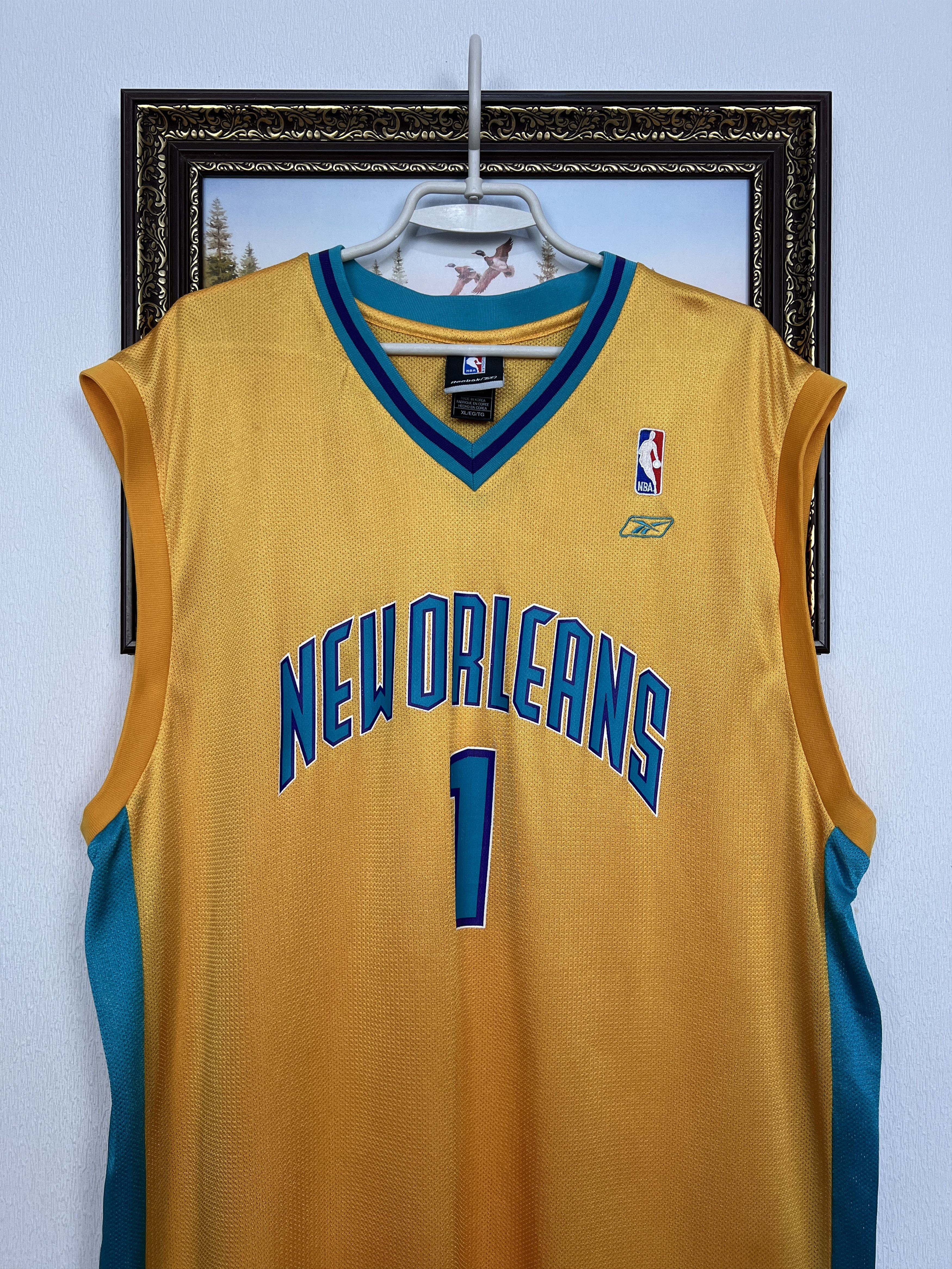 Reebok New Orleans Hornets Vintage NBA Jersey #1 Davis Trikot Size US XL / EU 56 / 4 - 2 Thumbnail