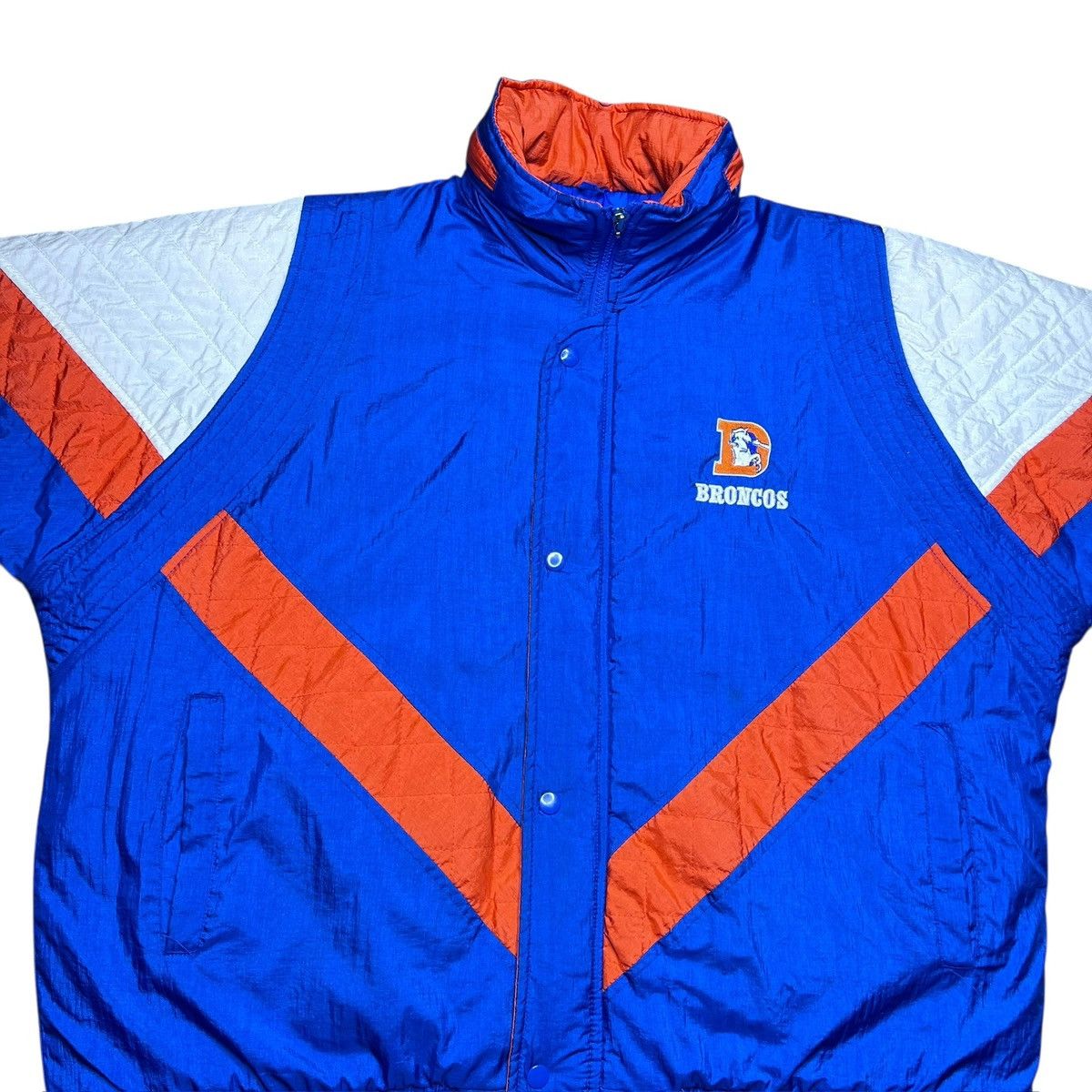 Starter Vintage 1990s NFL Denver Broncos Starter Blue Puffer Jacket Size US L / EU 52-54 / 3 - 7 Thumbnail