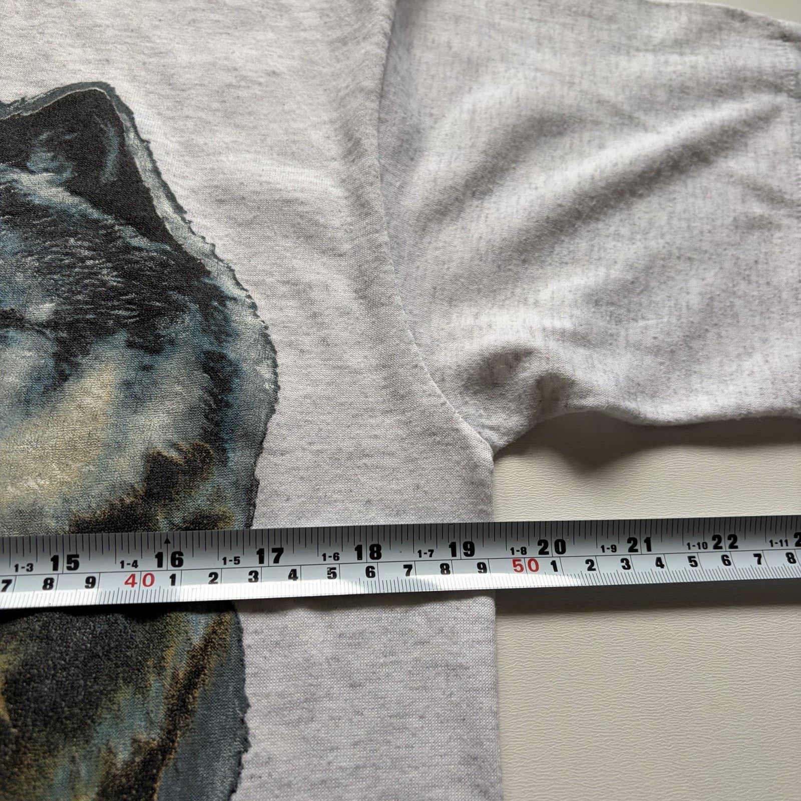 Vintage Vintage 90s Wolf Wildlife Animal Art Shirt Medium Gray Rare Size US M / EU 48-50 / 2 - 5 Thumbnail