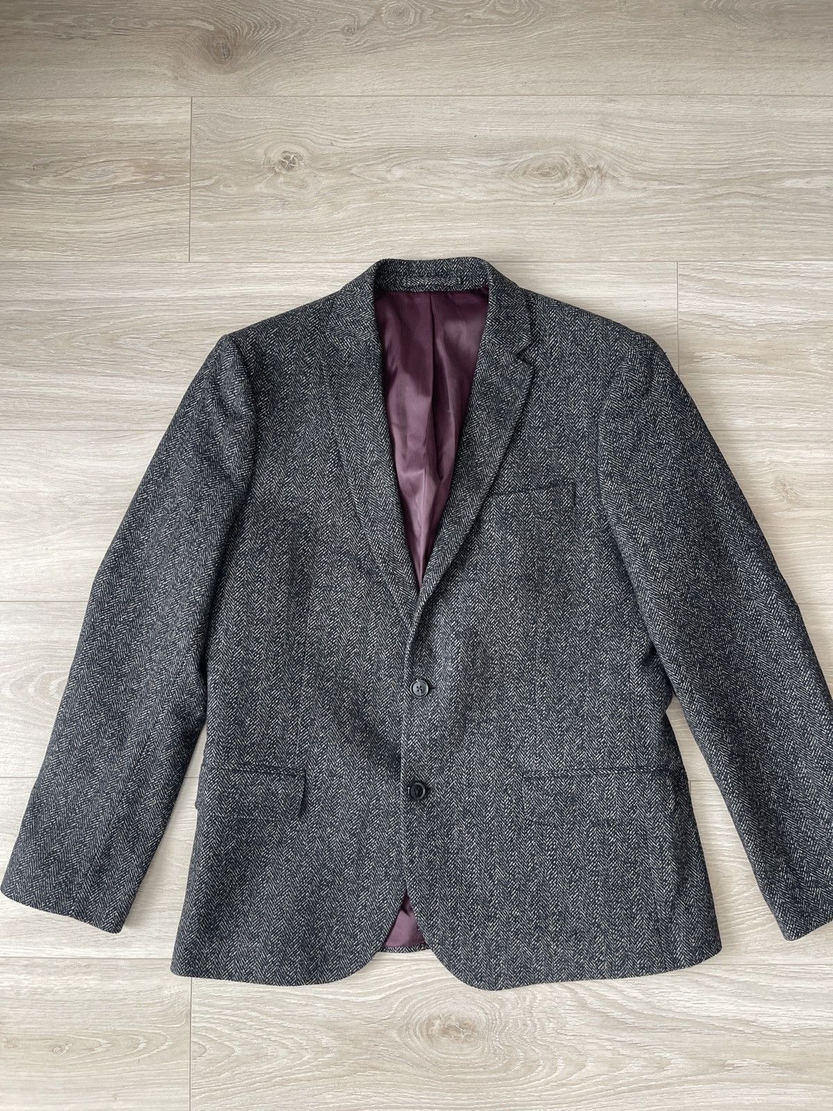 Marks & Spencer Marks Spencer blazer classic jacket wool sport coat grey Size 42R - 8 Thumbnail