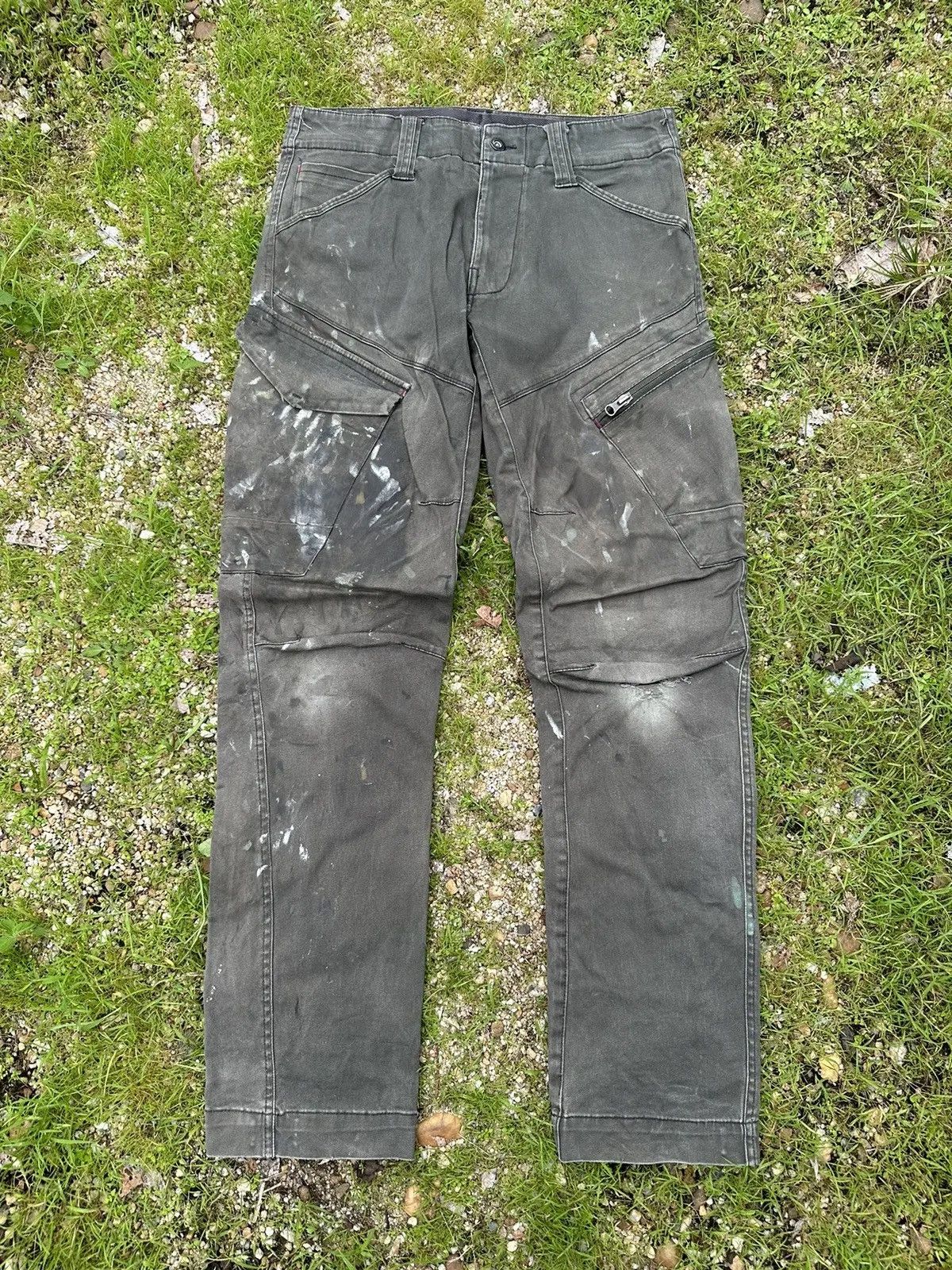 20471120 DISTRESSED RUSTY DIRTY XEBEC VINTAGE WORK WEAR FADED PANTS Size US 31 - 1 Thumbnail