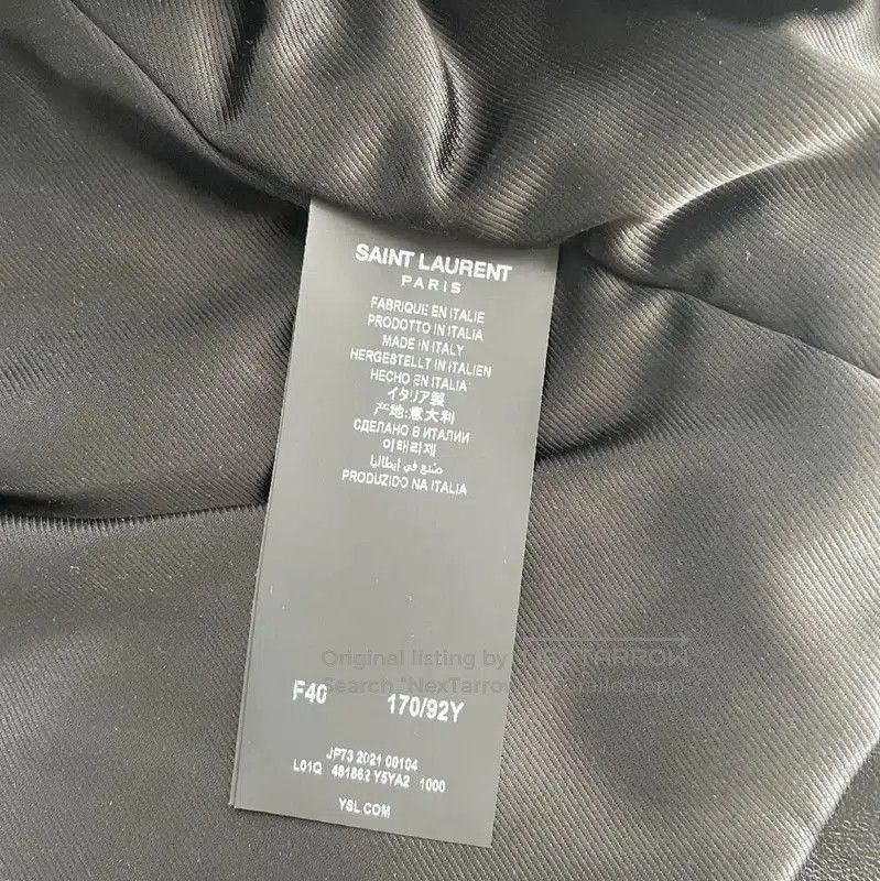 Yves Saint Laurent YSL Black Leather Women's Jacket Size S . Size S / US 4 / IT 40 - 4 Thumbnail