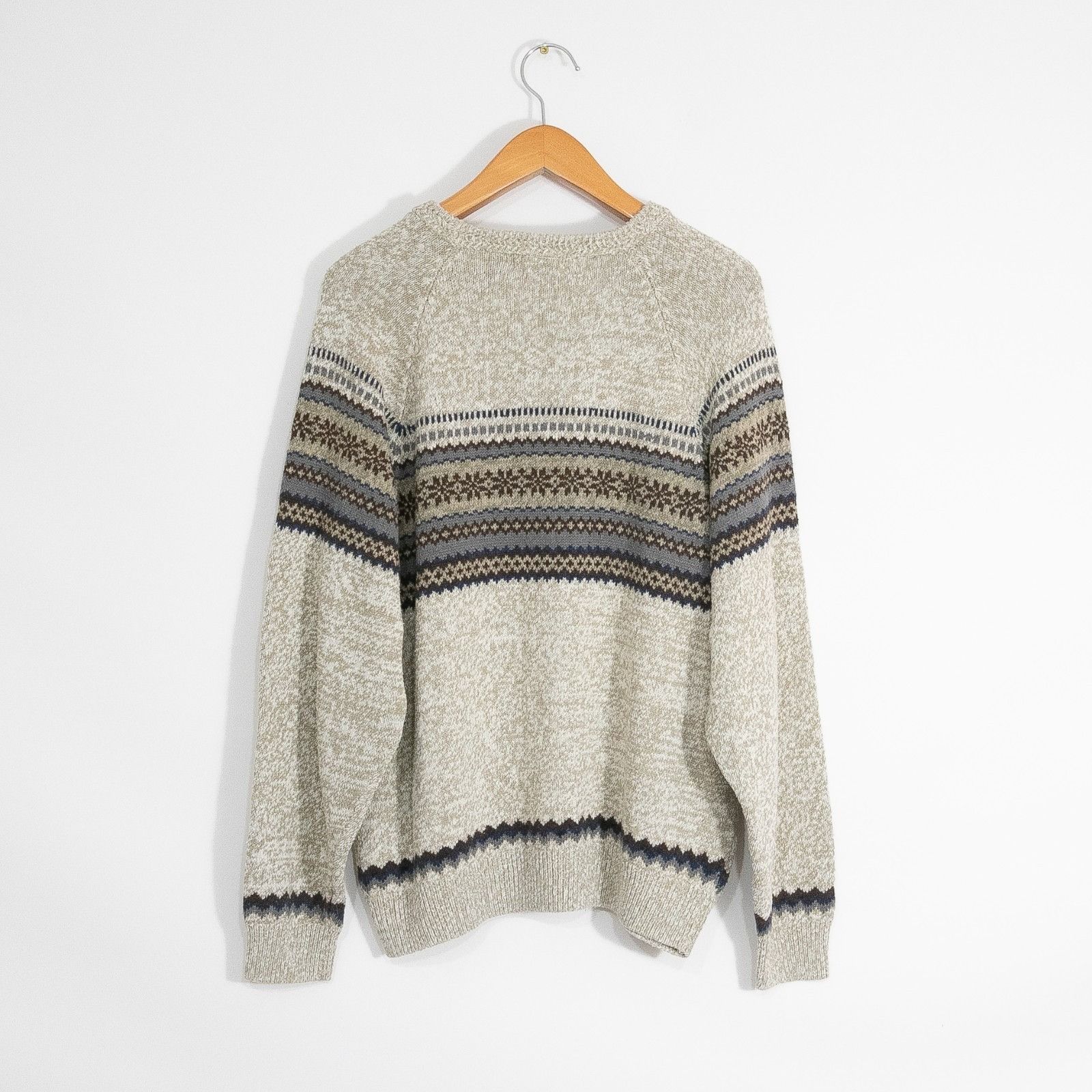 St. Johns Bay Vintage 90s St Johns Bay Fair Isle Cotton Sweater Large Size US L / EU 52-54 / 3 - 4 Thumbnail