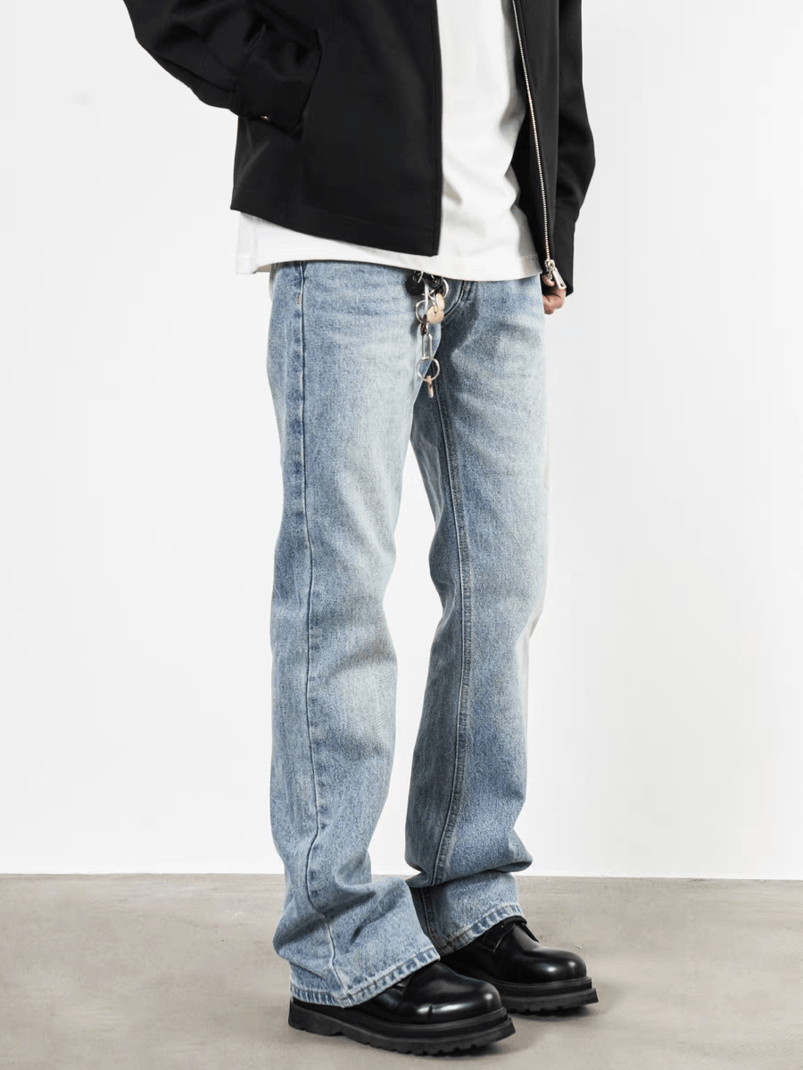 Designer × Jean × Vintage unisex washed faded cleanfit yuppie bootcut jeans Size US 34 / EU 50 - 3 Thumbnail