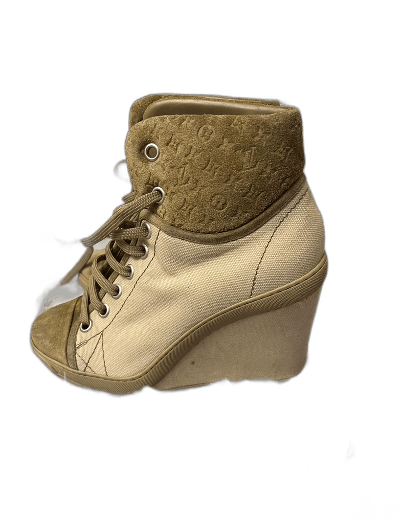 Louis Vuitton Louis Vuitton Wedge High Top Sneakers Size US 7.5 / EU 40-41 - 1 Thumbnail