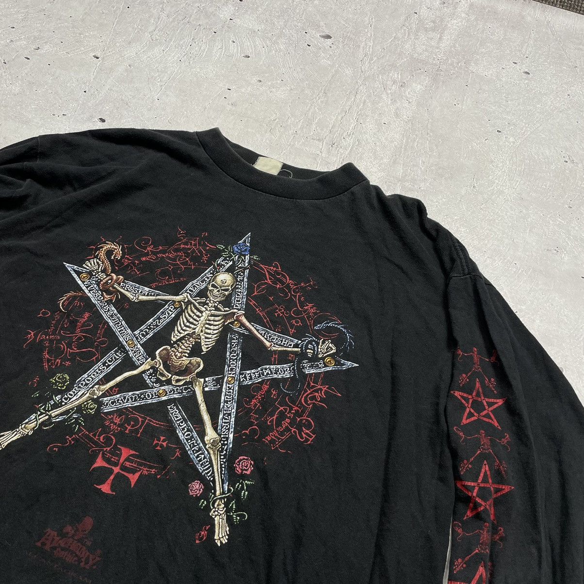 Band Tees × Vintage Vintage 90s Y2K Alchemy Gothic Skeleton Long Sleeve Tee Size US XL / EU 56 / 4 - 5 Thumbnail