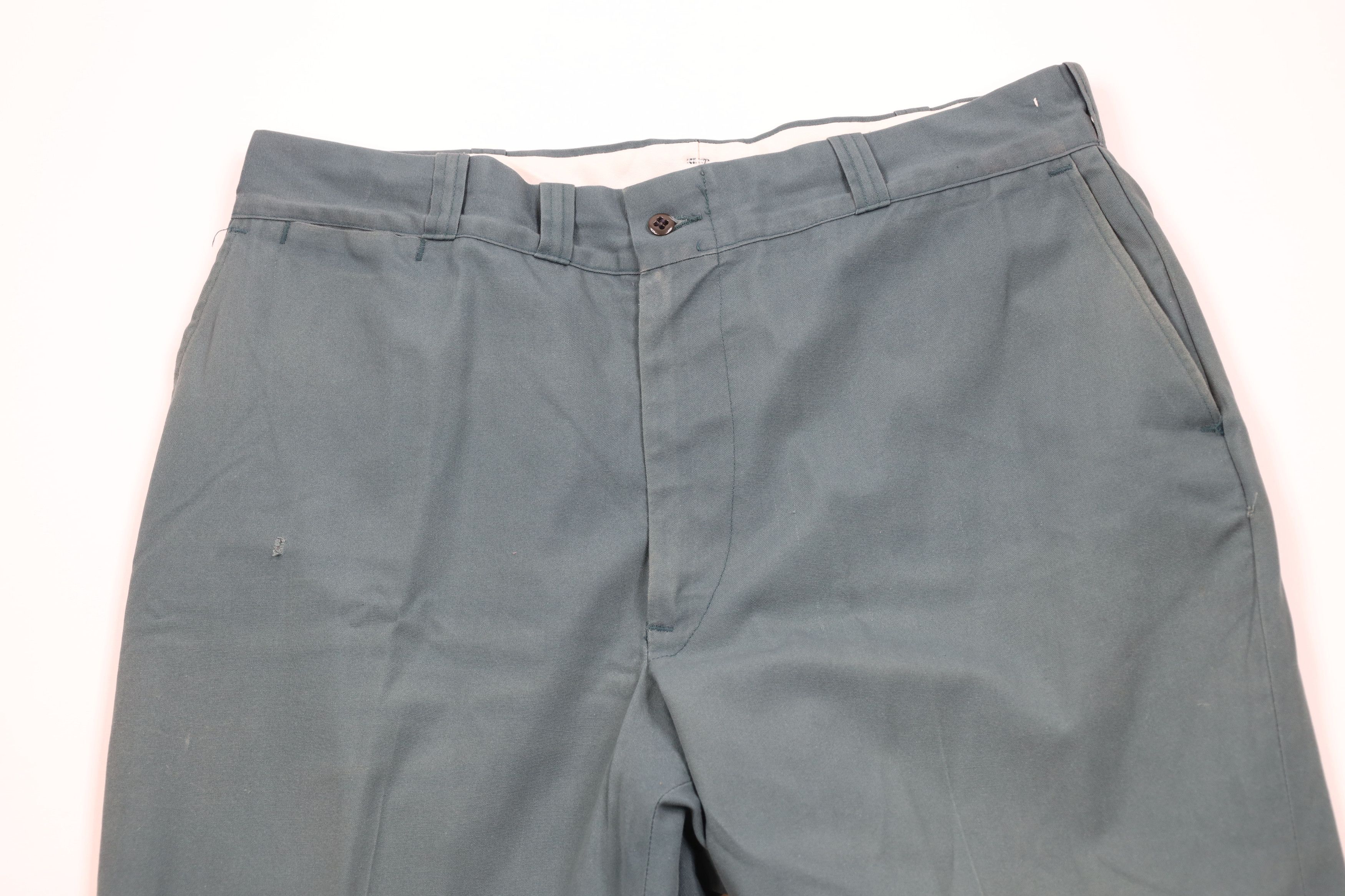 Big Mac Vintage 60s 70s Big Mac Workwear Mechanic Pants Green USA Size US 36 / EU 52 - 2 Thumbnail
