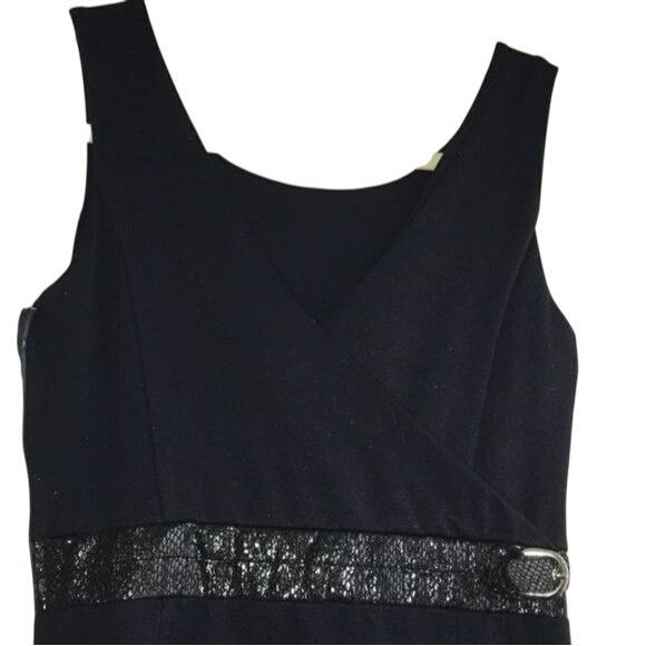 Armani Exchange A/X Armani Exchange Tank Dress Sequin Waist Navy Blue Women' Size L / US 10 / IT 46 - 5 Thumbnail