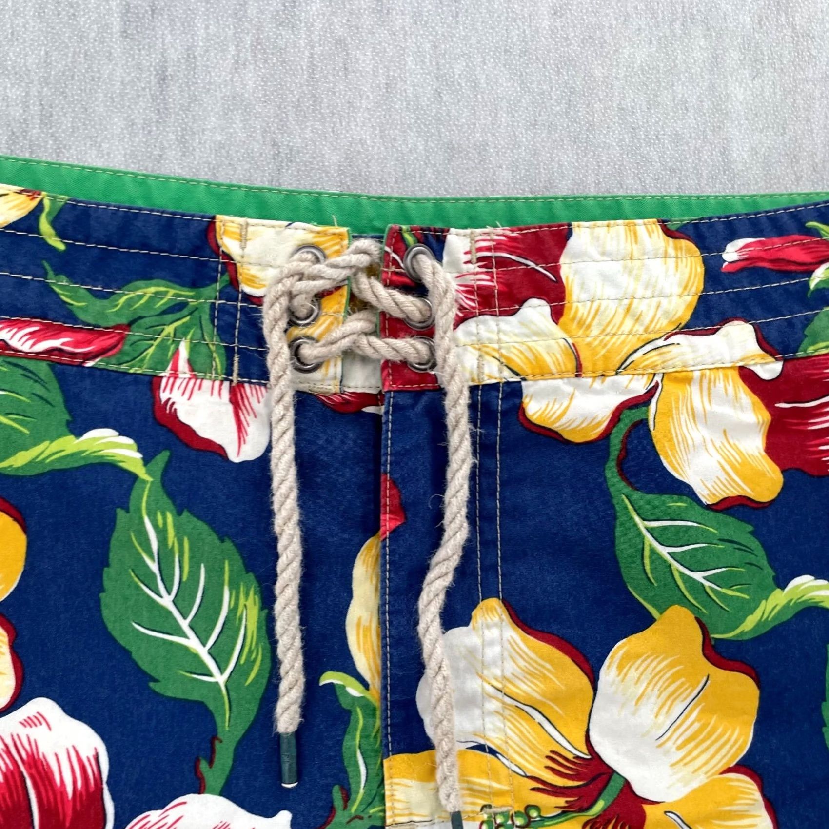 Polo Ralph Lauren VINTAGE Polo Ralph Lauren Floral Swim Trunks Adult 34 Blue Lined Pockets Mens Size US S / EU 44-46 / 1 - 6 Thumbnail