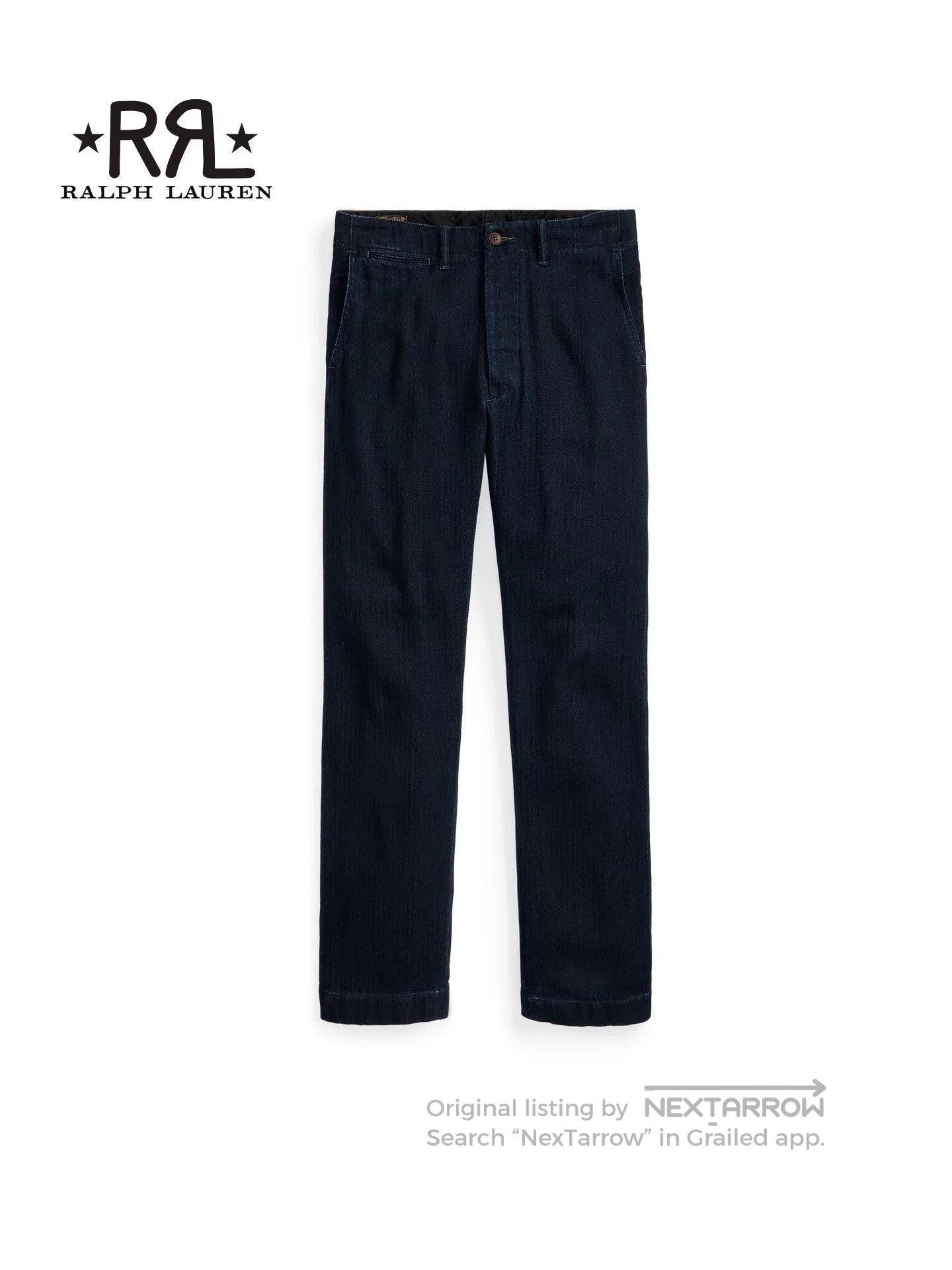 RRL Ralph Lauren RRL 26SS Slim Cotton Herringbone Trousers. Size US 34 / EU 50 - 1 Thumbnail
