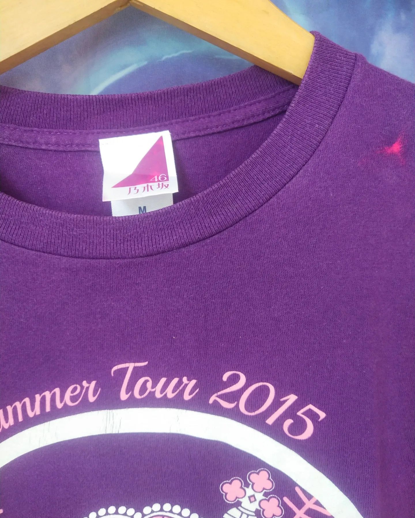 Band Tees Nogizaka46 Summer Tour 2015 Purple Band Idol Group Tee Size US M / EU 48-50 / 2 - 3 Thumbnail
