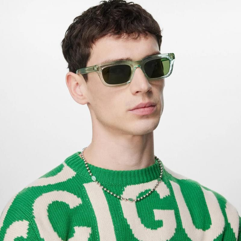 Gucci NEW Gucci Sunglasses GG1524S 004 Green Men Authentic Size ONE SIZE - 2 Thumbnail
